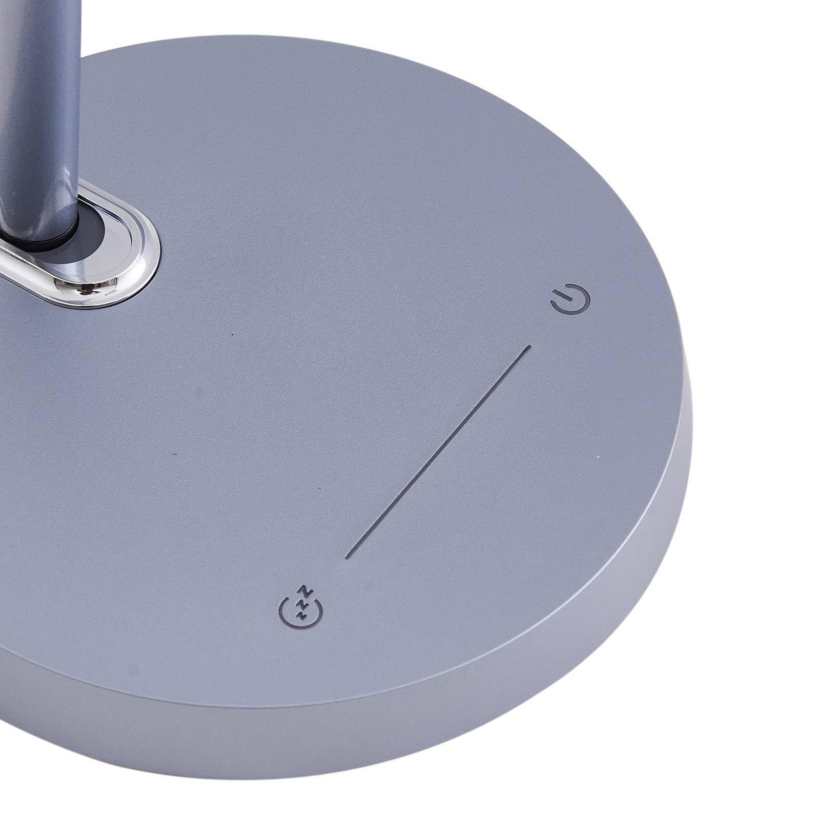 Lindby Lampada da tavolo LED dimmerabile (Moderno) colore Grigio, ad es. Studio & Ufficio lampadina inclusa lampada scrivania a