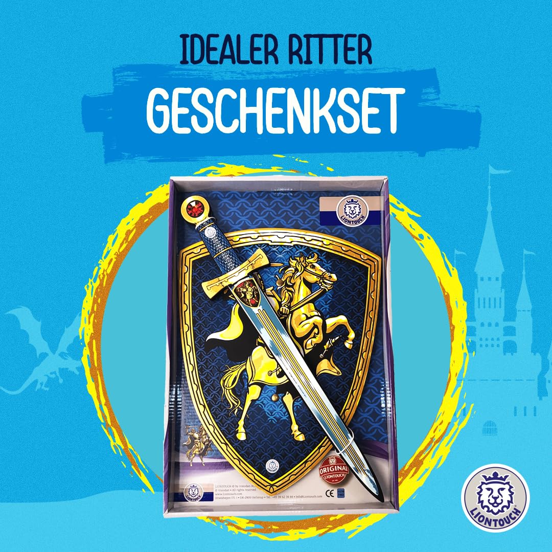 Liontouch - Ritter Spielzeugschwert & Schild für Jungen – 3-6 Jahre | Mittelalterliches Rollenspiel-Set aus Schaumstoff für Kinder & Kleinkinder | Sicheres Zubehör für Verkleidung & Ritterkostüme