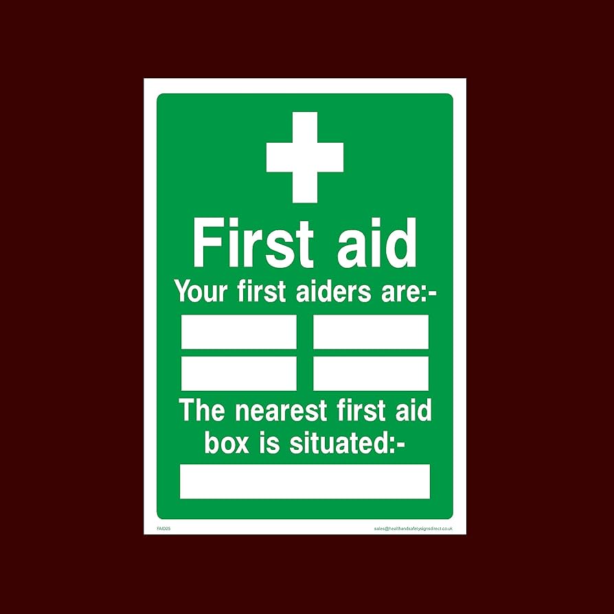 your-first-aiders-are-plastic-sign-first-aid-box-eye-station-aider-spill-located-faid25-amazon-co-uk-diy-tools for Free Printable First Aiders Sign Template Your first aiders are Plastic Sign - First Aid, Box, Eye Station, Aider, Spill, located - (FAID25) : Amazon.co.uk: DIY & Tools for Free Printable First Aiders Sign Template