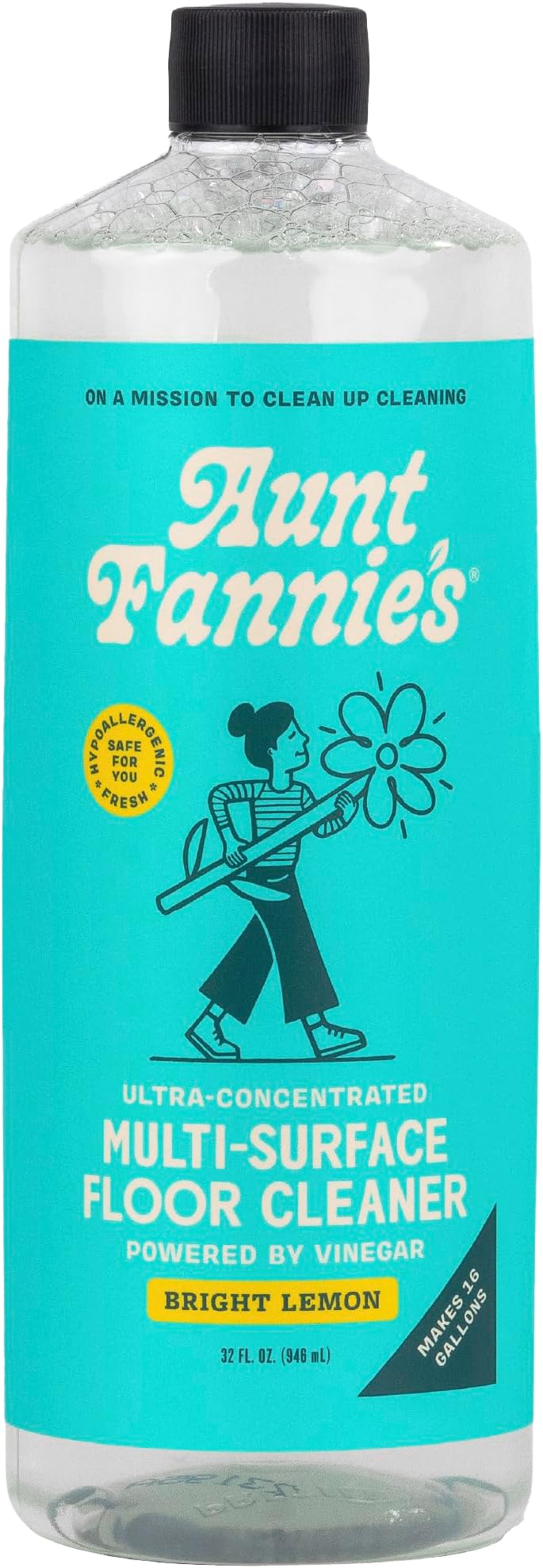 Aunt Fannie's Floor Cleaner Vinegar Wash, 950 ml (Bright Lemon)