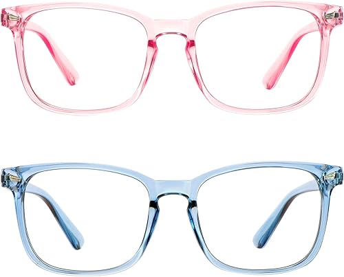 LifeArt 2 pares de anteojos de bloqueo de luz azul con bisagra de resorte, antifatiga ocular, anteojos de lectura para computadora, anteojos de