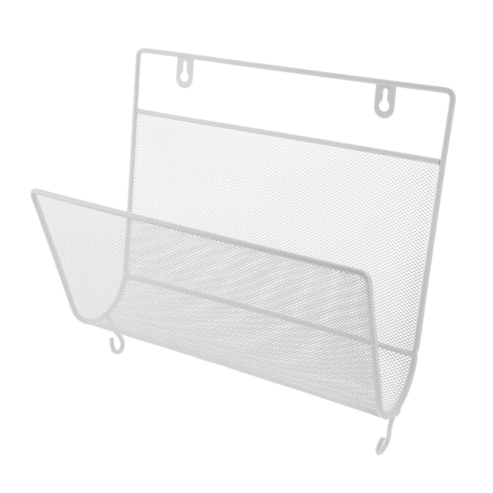 Ptasccne Wall Mounted Vertical Magazine Holder Iron MeshHanging Magazine Rack for Newspapers and Books Document magazine rack