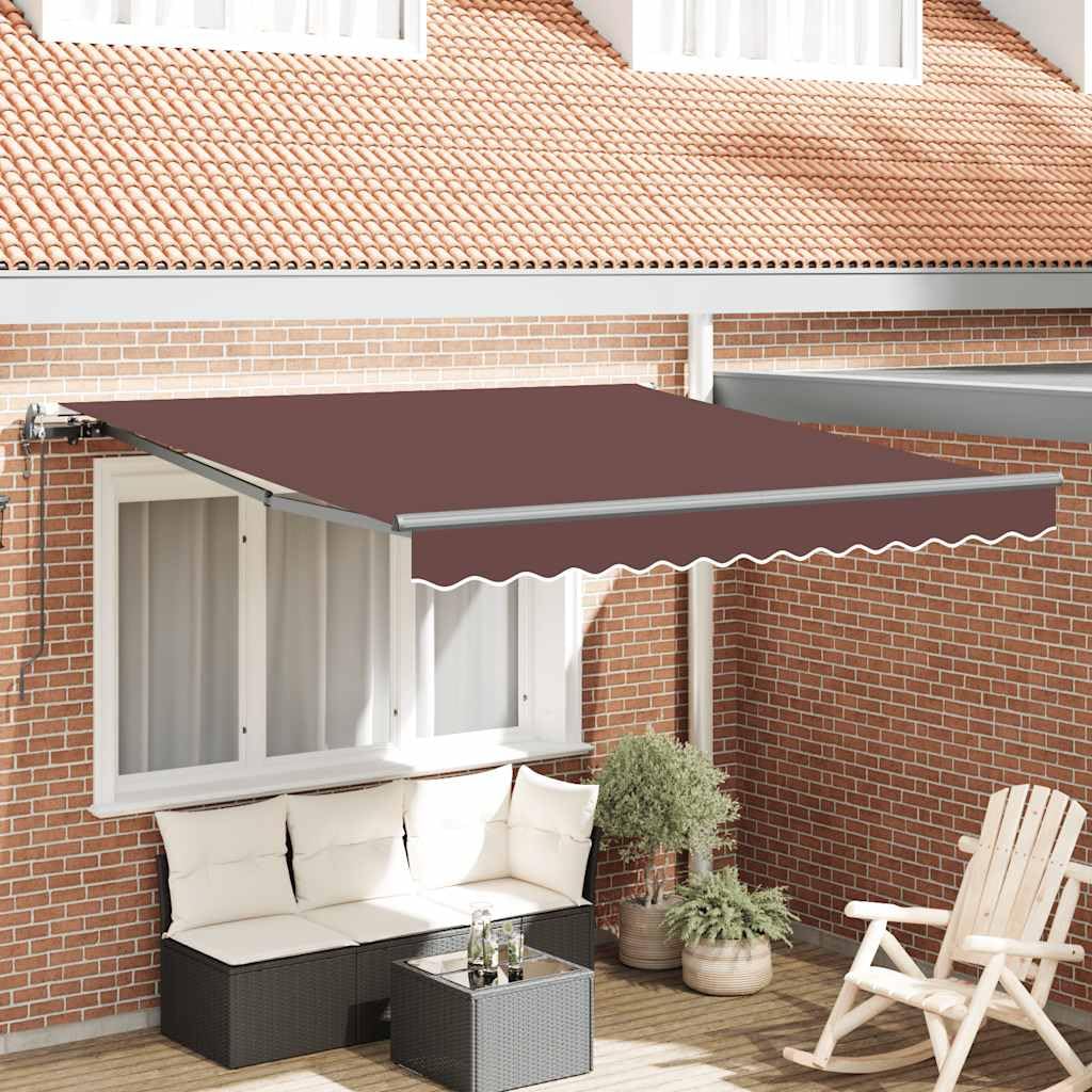 Store terrasse motorisé en aluminium enduit poudre et toile PU auvent haut de gamme