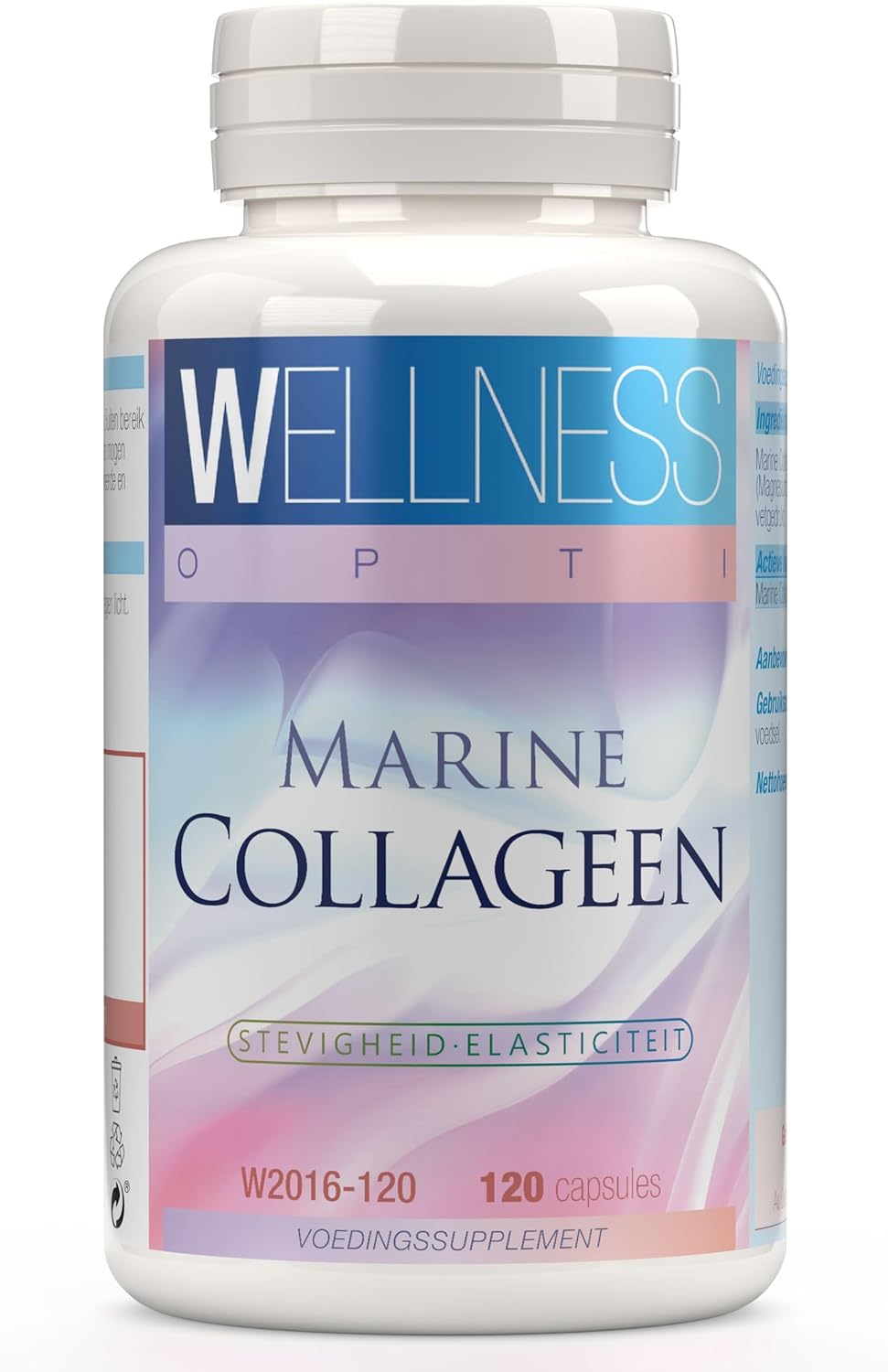 Zuiver gehydrolyseerd zeecollageen, 120 capsules, revitaliserende peptiden voor een stralende huid en een sterke lichaamsstructuur, geavanceerde formule van 400 mg voor dagelijks gebruik