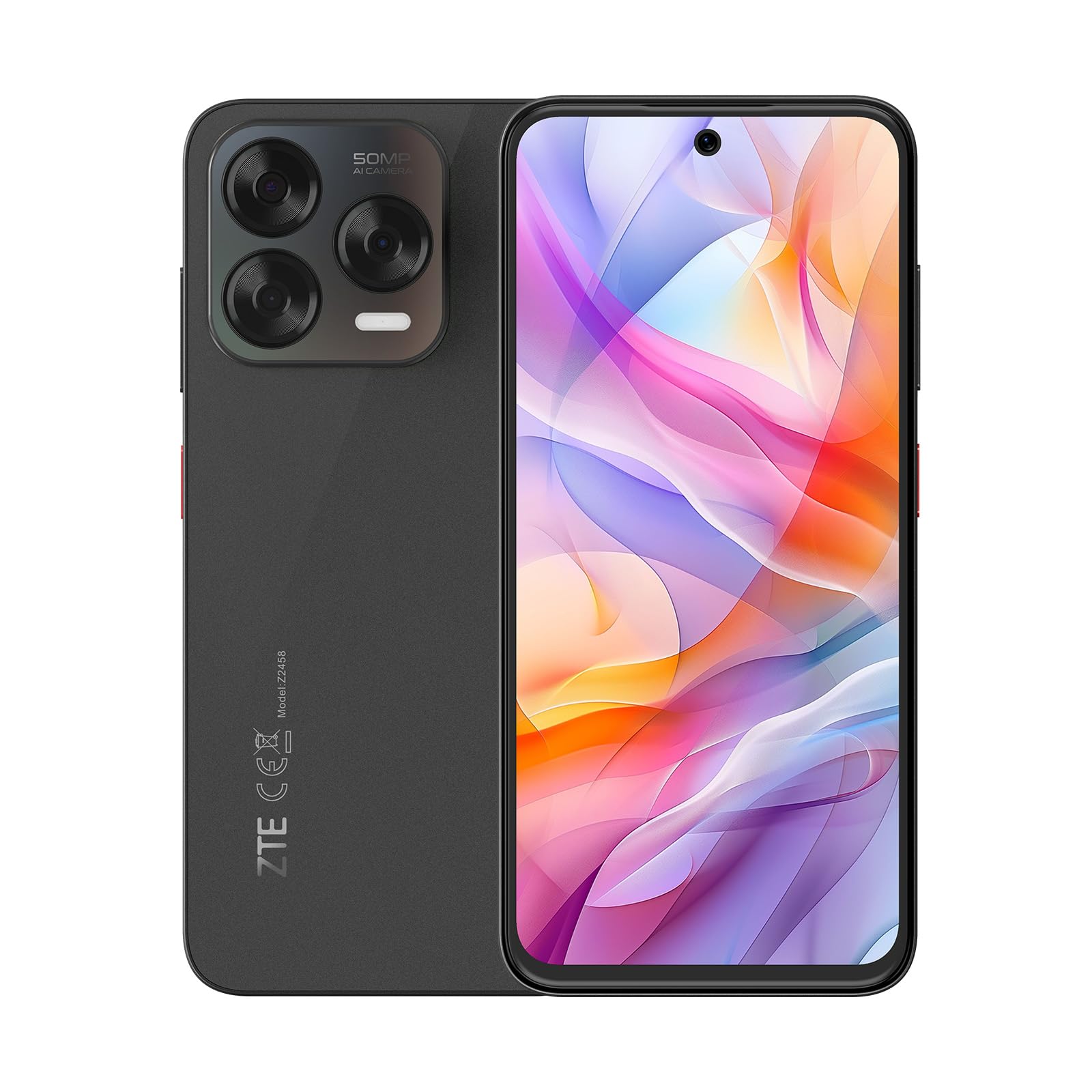 ZTE Blade V70 Vita Smartphone, 6,7" FHD+ Display (120Hz), 50MP Hauptkamera, 5000mAh Akku, 4GB RAM + 256GB Speicher, Handy ohne Vertrag, Android 14, Dual SIM, Grau