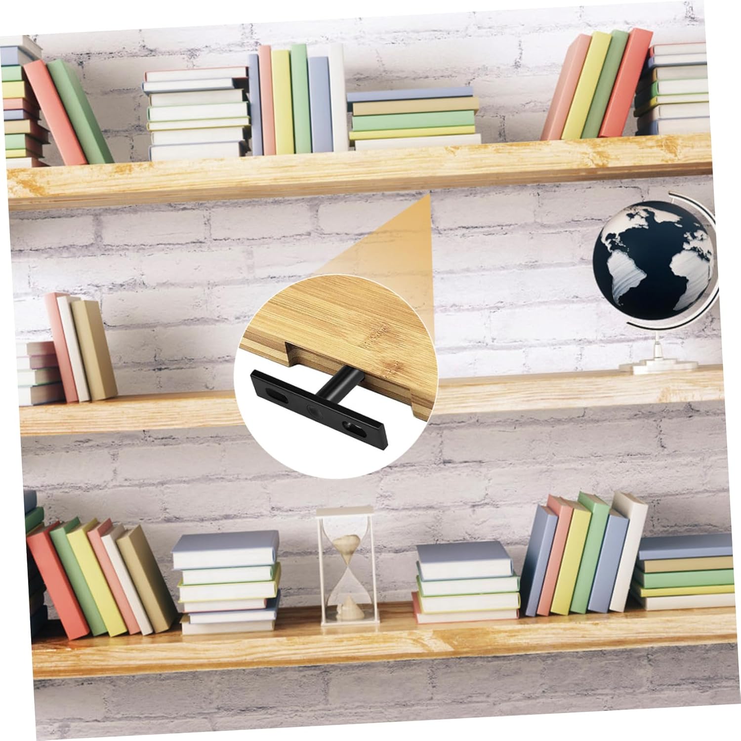 10pcs Floating Shelf Brackets Heavy Duty Hidden Shelf Brackets for Wall Shelving Sturdy Iron Support Clean Appearance for Space-Saving Storage