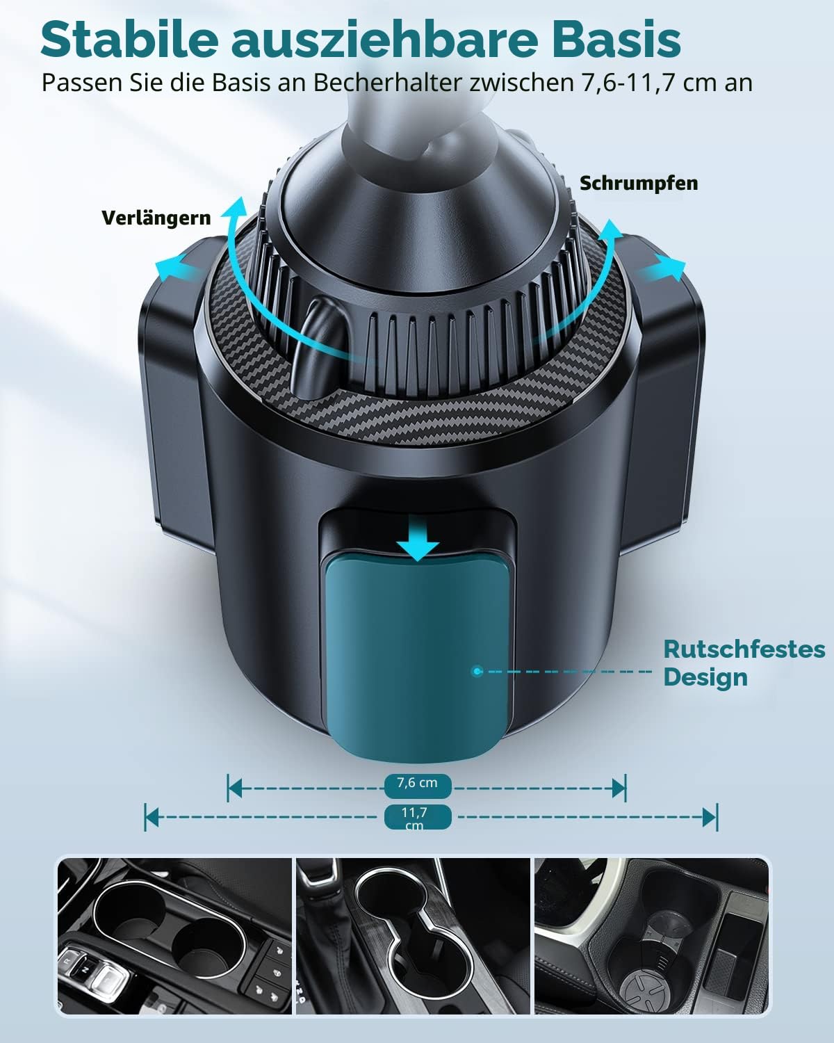 EXELIQ Handyhalterung Auto mit MagSafe für Getränkehalter