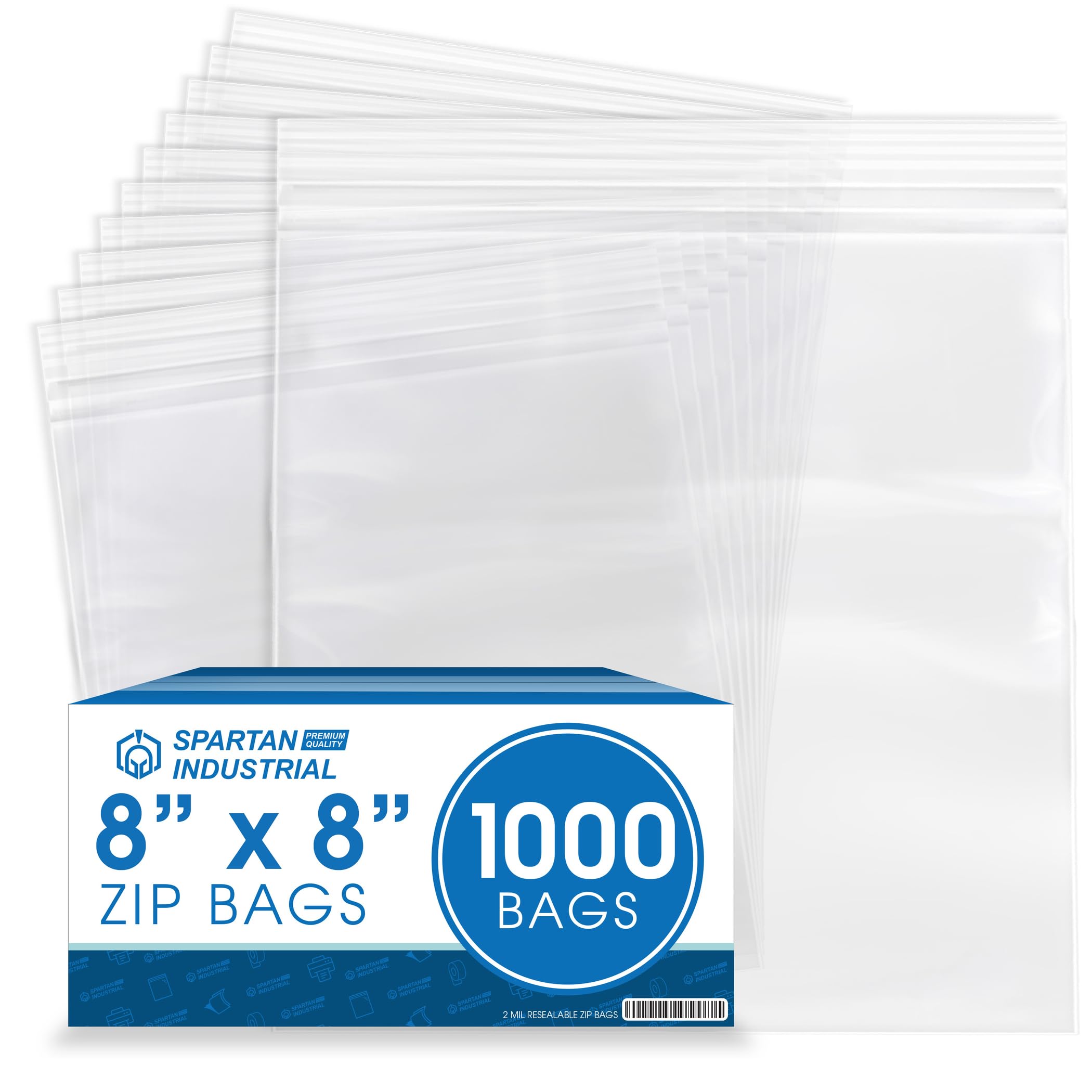 Amazon.com: Spartan Industrial - 8” X 8” (1000 Count) 2 Mil Clear