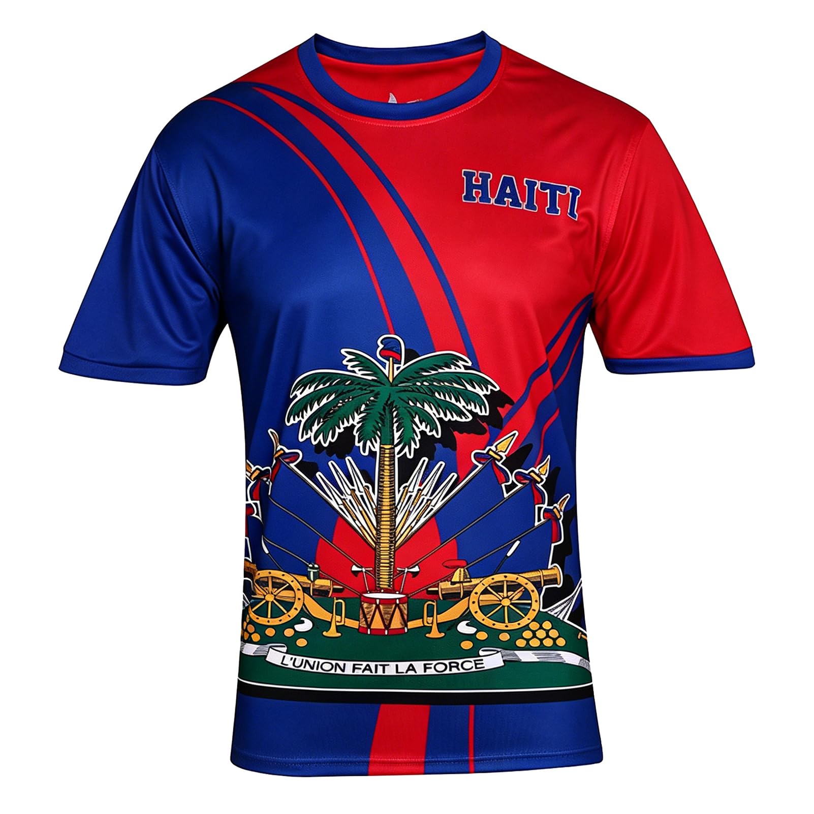 2026 Football Cup T Shirts Soccer Fans 48 National Teams Sport Casual National Flag Printing Cheer On Jersey Mens Womens Training Stretch Breathable Quick Dry Tee Shirt Haiti XL — image 1