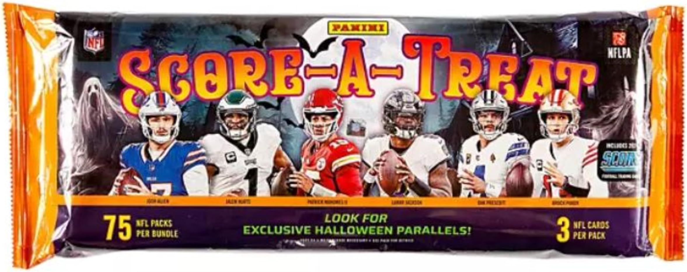 Panini 2024 NFL Score-A-Treat Football Halloween 75 Pack Trading Cards