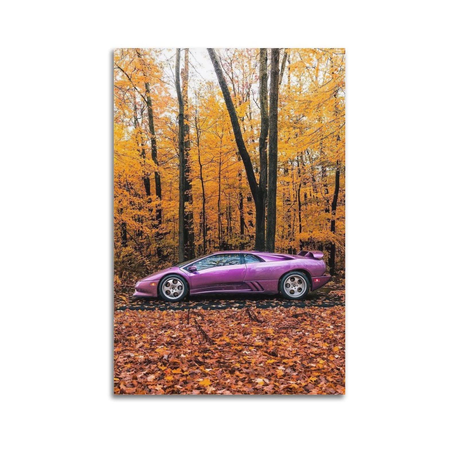 JUNNA Classic Supercar Poster for Lamborghini Diablo SV Sports Car Decorative Painting Canvas Wall And Art Picture Family Bedroom Decor 20x30inch(50x75cm)