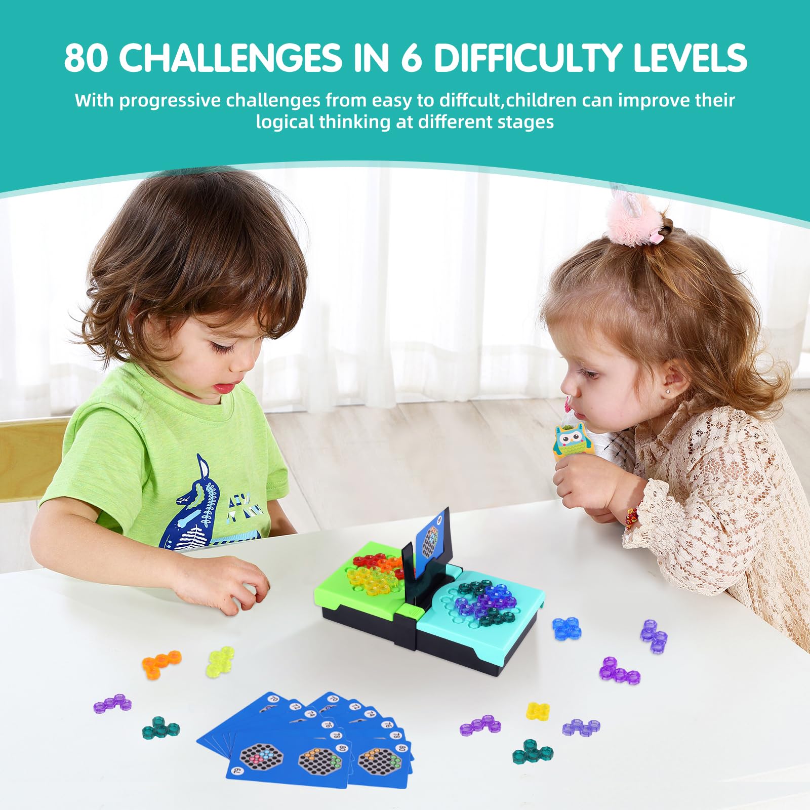 IQ Puzzle Game, gry IQ z 80 wyzwaniami, dla 2 graczy, gry logiczne 2D dla dzieci od 8 lat i dorosłych, na spotkania rodzinne