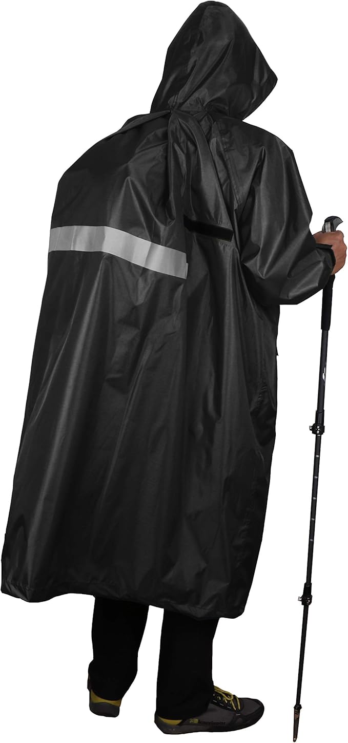 Acquista Poncho antipioggia impermeabile per adulti, impermeabile riutilizzabile, copri bicicletta, con cappuccio, per escursioni in Italia a partire da 15