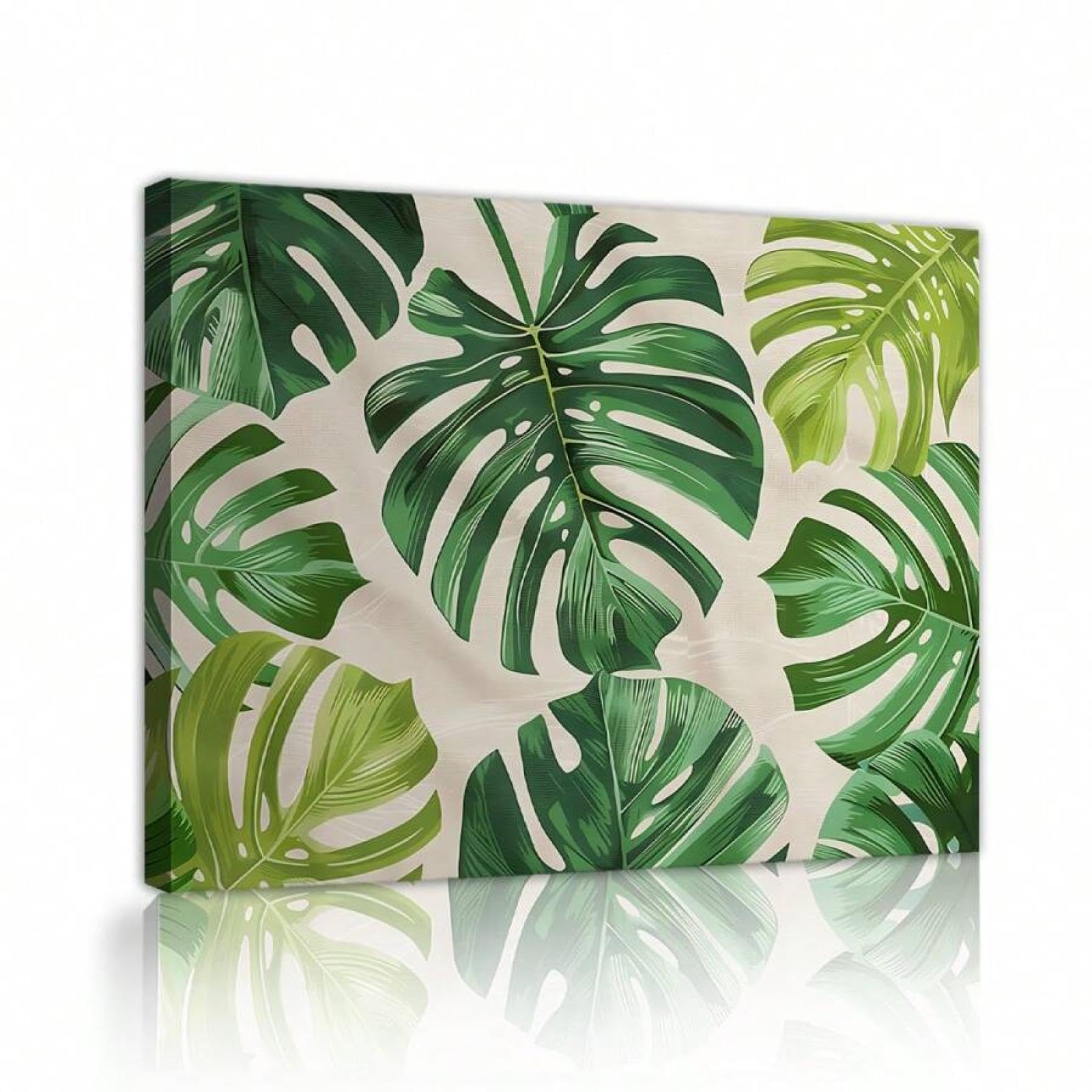 Toile Monstera cadre 70x100cm pour illuminer un mur blanc vide - 8