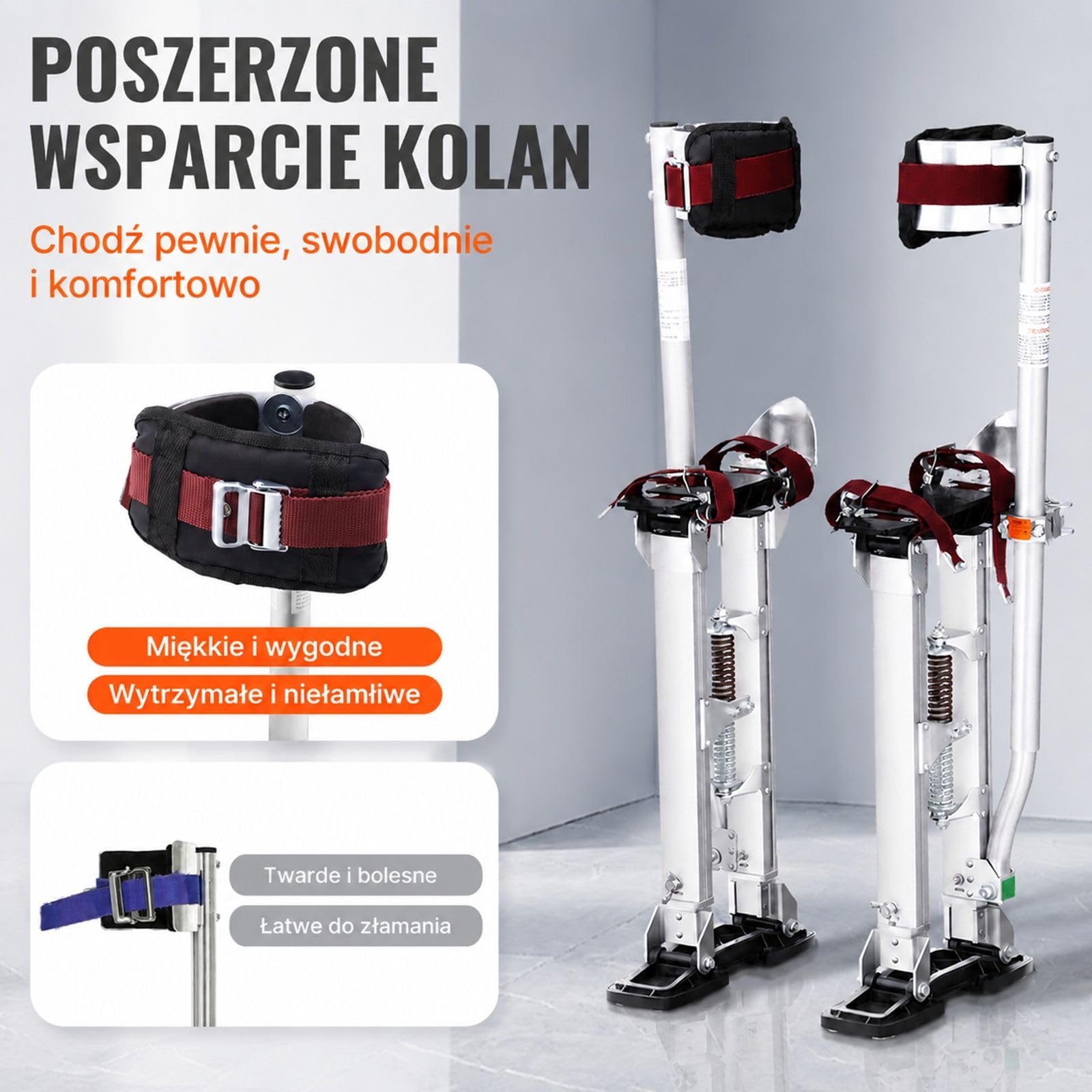 Aluminiowe szczudła do płyt gipsowych, regulowane podesty robocze do malowania, sufitów i dekoracji wnętrz