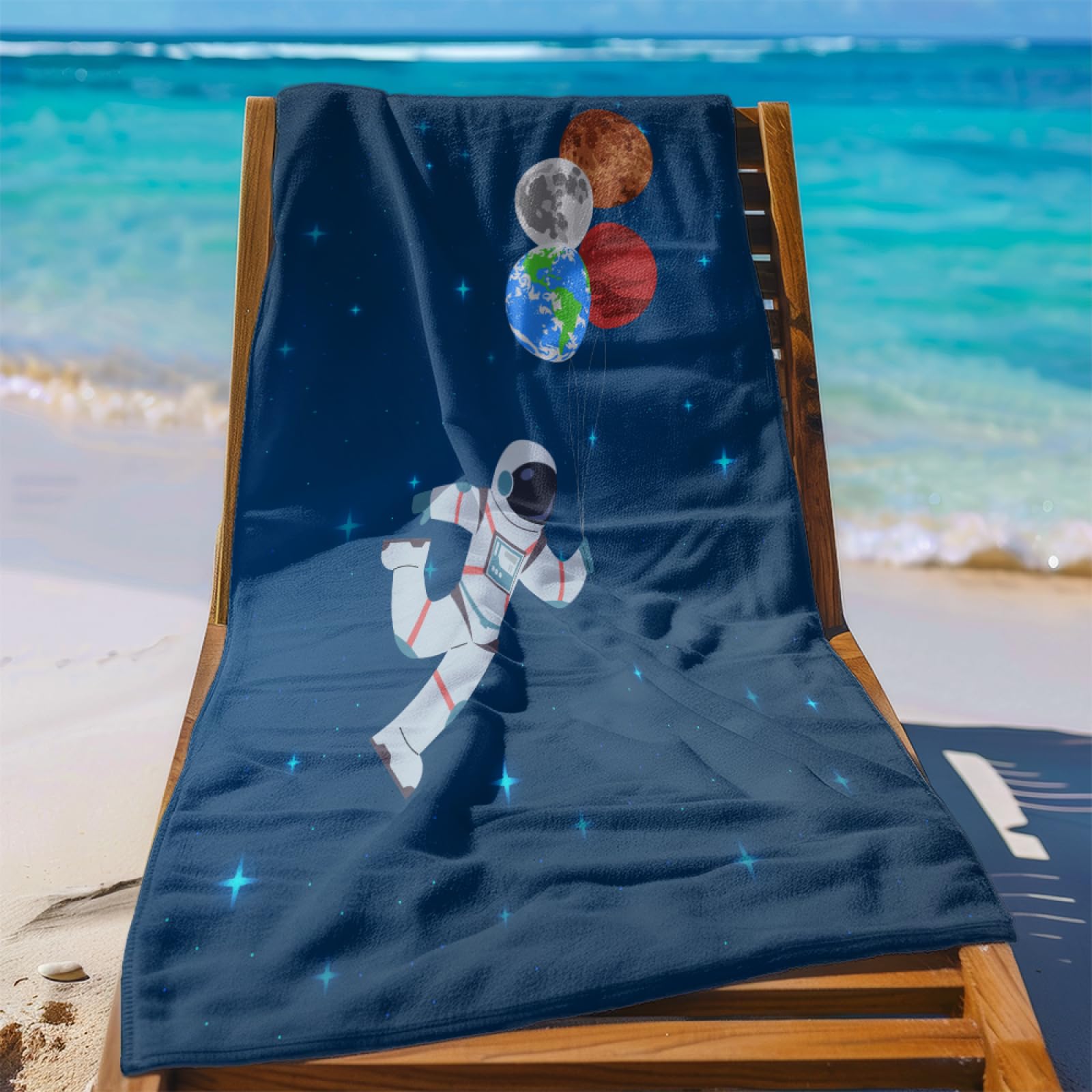 Telo Mare Microfibra 210x230 Blu Marrone Telo Spiaggia Grande Antisabbia,XXL Asciugamano Mare, Asciugatura Rapida, Stuoia Spiaggia Leggero E Portatile