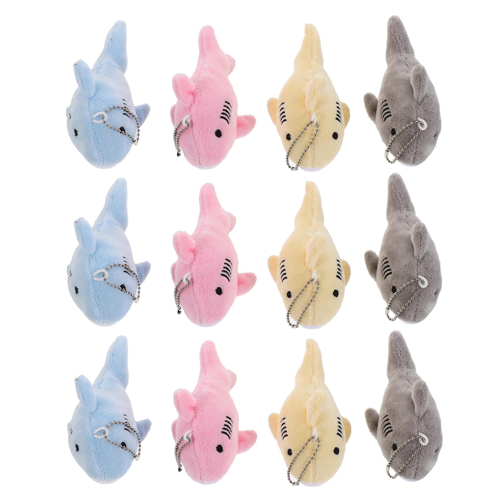 Porte-clés requin en peluche indéformables UKCOCO, lot de 12 petits cadeaux durables