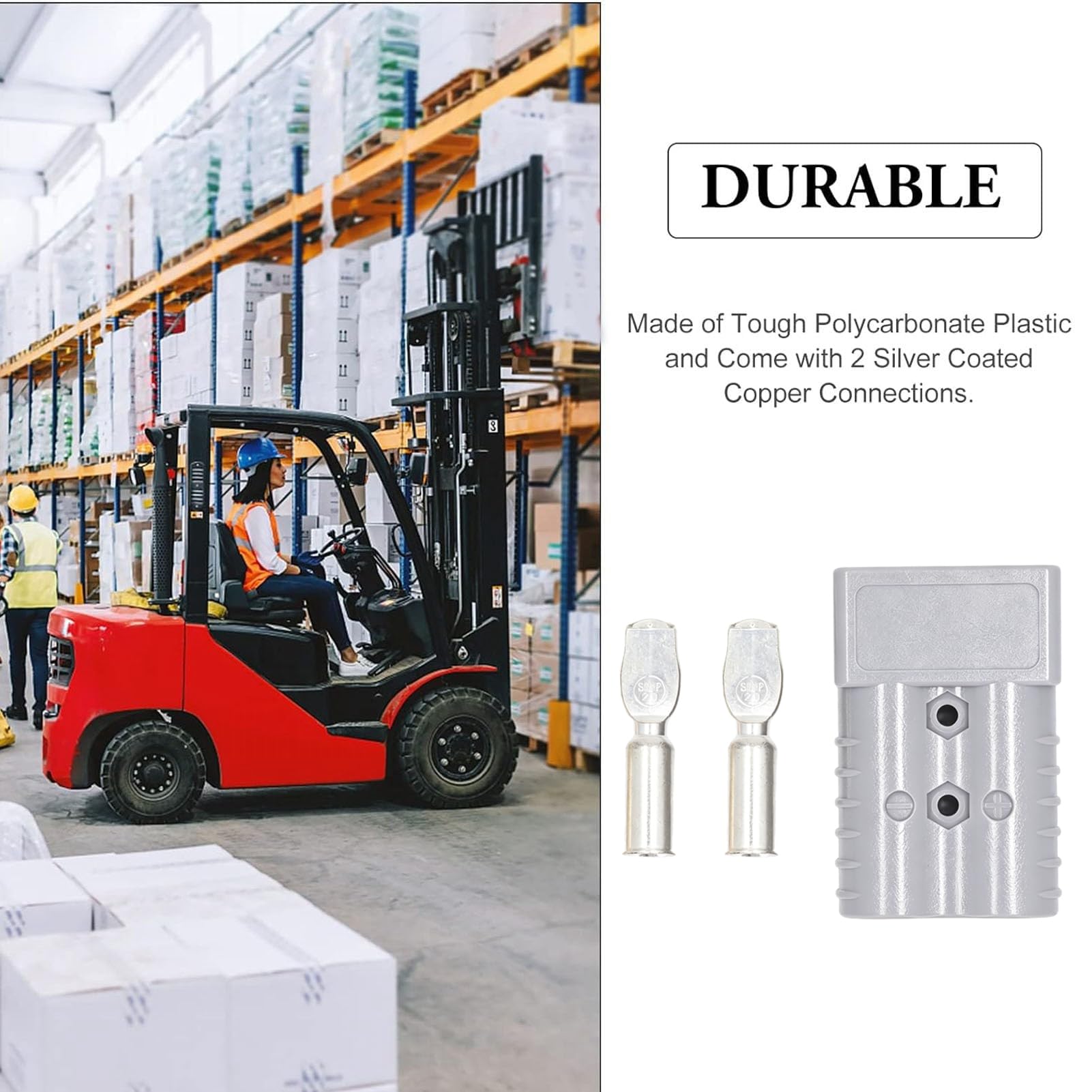 350A 600V Anderson Connectors, Connettore Rapido Della Batteria Del Carrello Elevatore Elettrico 350A Connettore di Disconnessione Della Carica Della Batteria, per Verricello Elettrico E Rimorchio