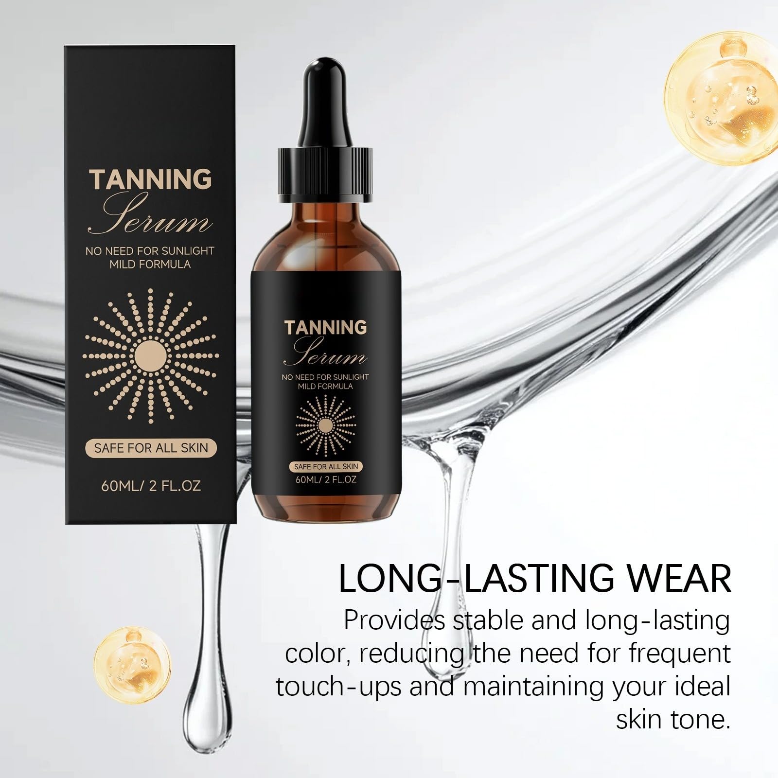 Sérum autobronzant autobronzant sans soleil formule douce pour toute peau