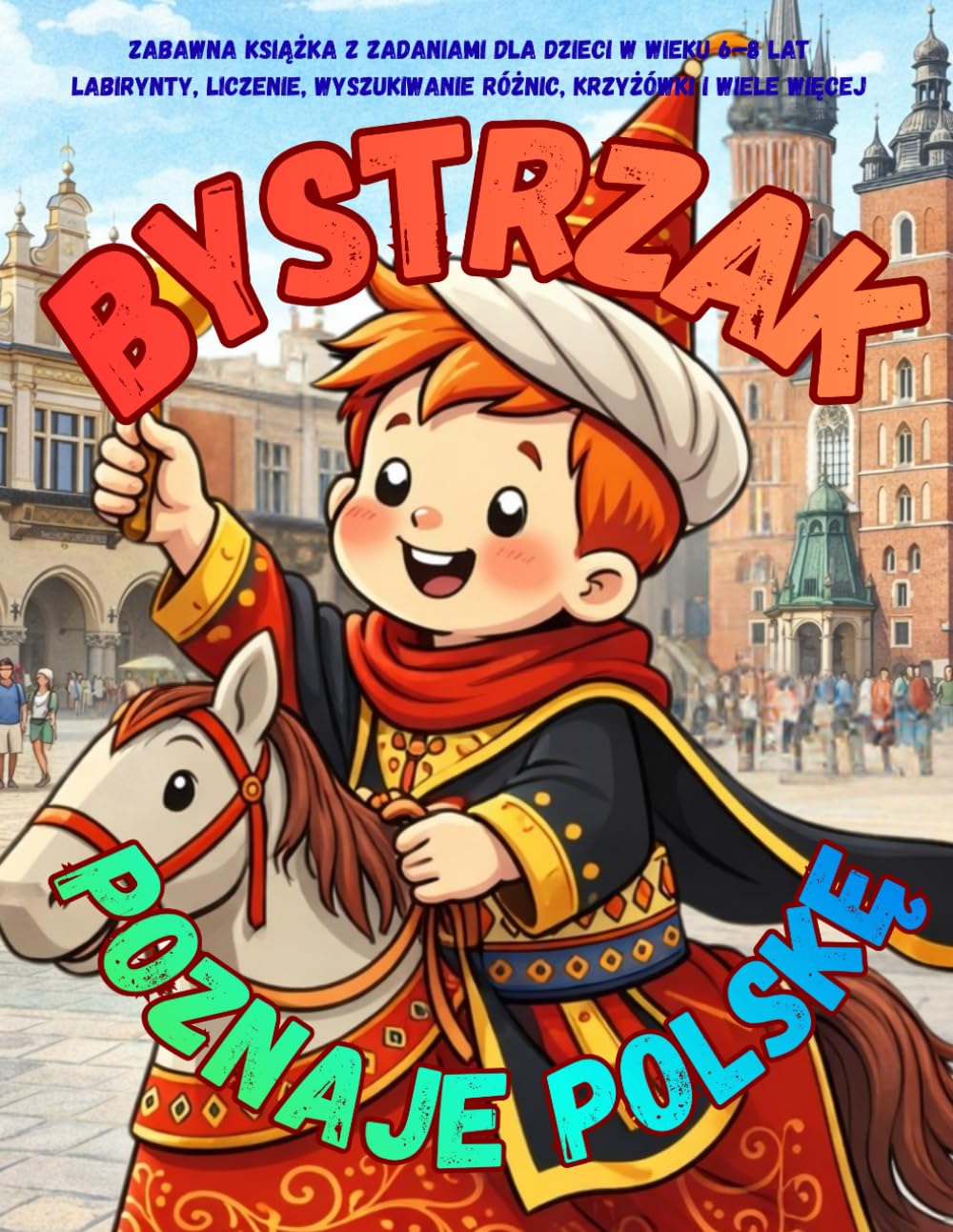 Bystrzak poznaje Polskę: Zabawna książka z zadaniami dla dzieci w wieku 6–8 lat Labirynty, liczenie, wyszukiwanie różnic, krzyżówki i wiele więcej (Przygody Bystrzaka)