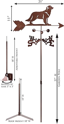 Miniatura 2 de SWEN Products Veleta para perros GOLDEN RETRIEVER