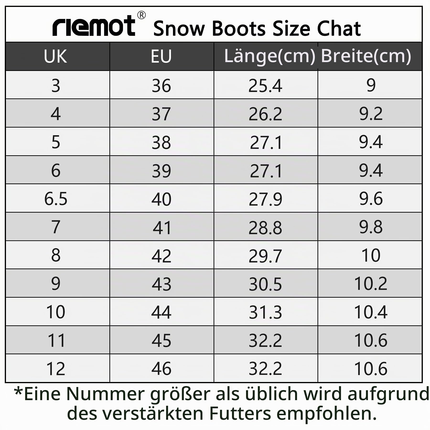 riemot Winterstiefel Damen Herren Wasserdicht Gefüttert Schneestiefel Warme Snow Boots Rutschfest Winter Schuhe