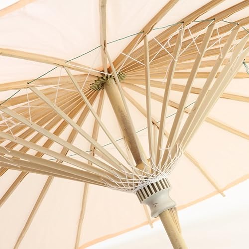 Miniatura 5 de Koyal Wholesale Sombrilla de papel melocotón de 32 pulgadas, paquete de 4 paraguas para bodas, recuerdos de fiesta, sombra de verano