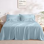 King Size Bed Sheets by Gökotta, 100% FSC® Certified Bamboo, 16 Inch Deep Pocket Fitted Sheet with Elastic Corner Straps, Cooling Bamboo Sheets for Hot Sleeper, Soft Bed Sheets 4 Piece, Light Beige