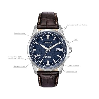 Citizen Men's World Time Perpetual Calendar Stainless Steel Quartz