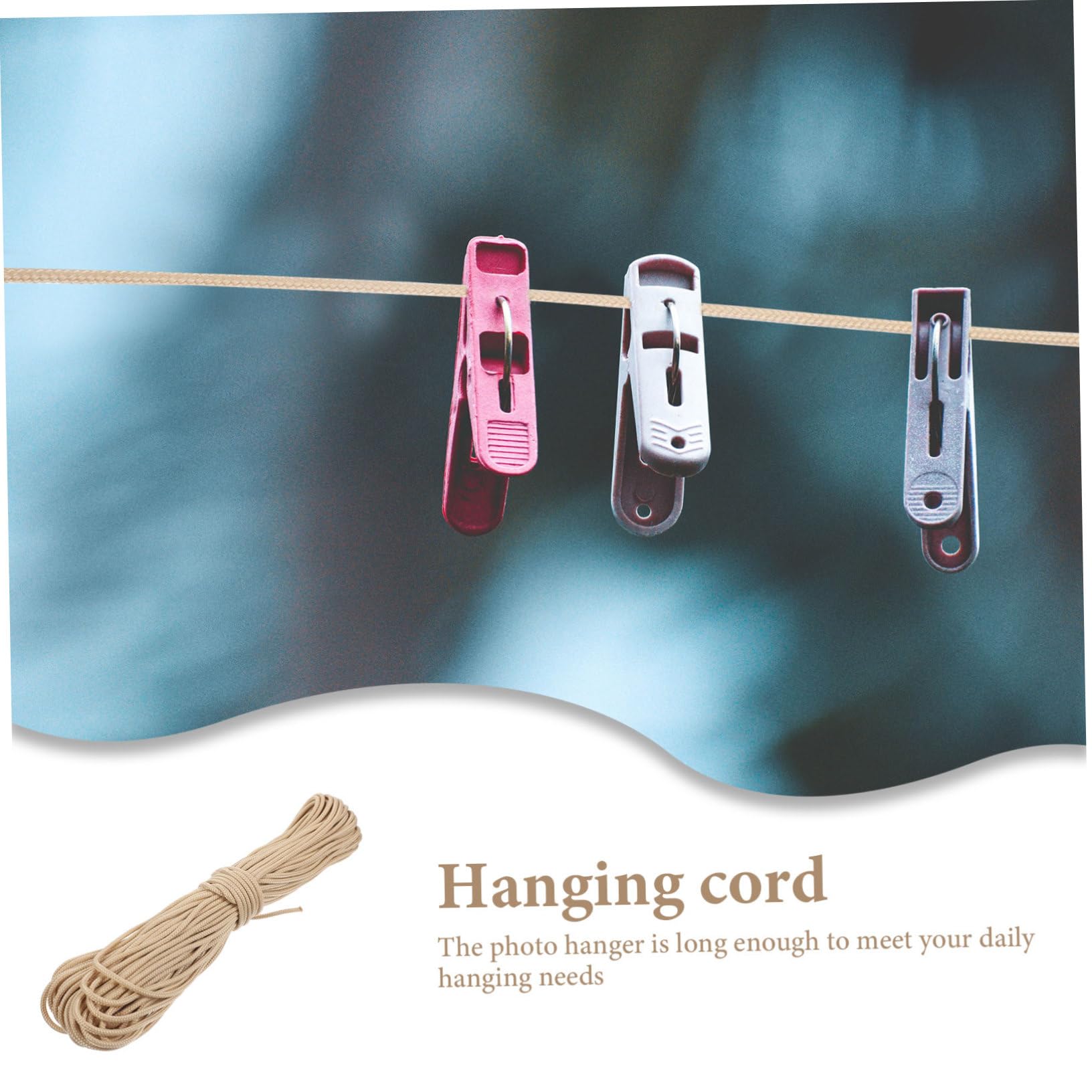 GOOHOCHY Photo Frame Hanging Cord 1 Roll lace Rope Packaging line Outdoor Braided Rope Photo Frame Frame line Crafts Twisted Rope Plant Cable Craft Making Hanging Pictures Photo Frame Cord