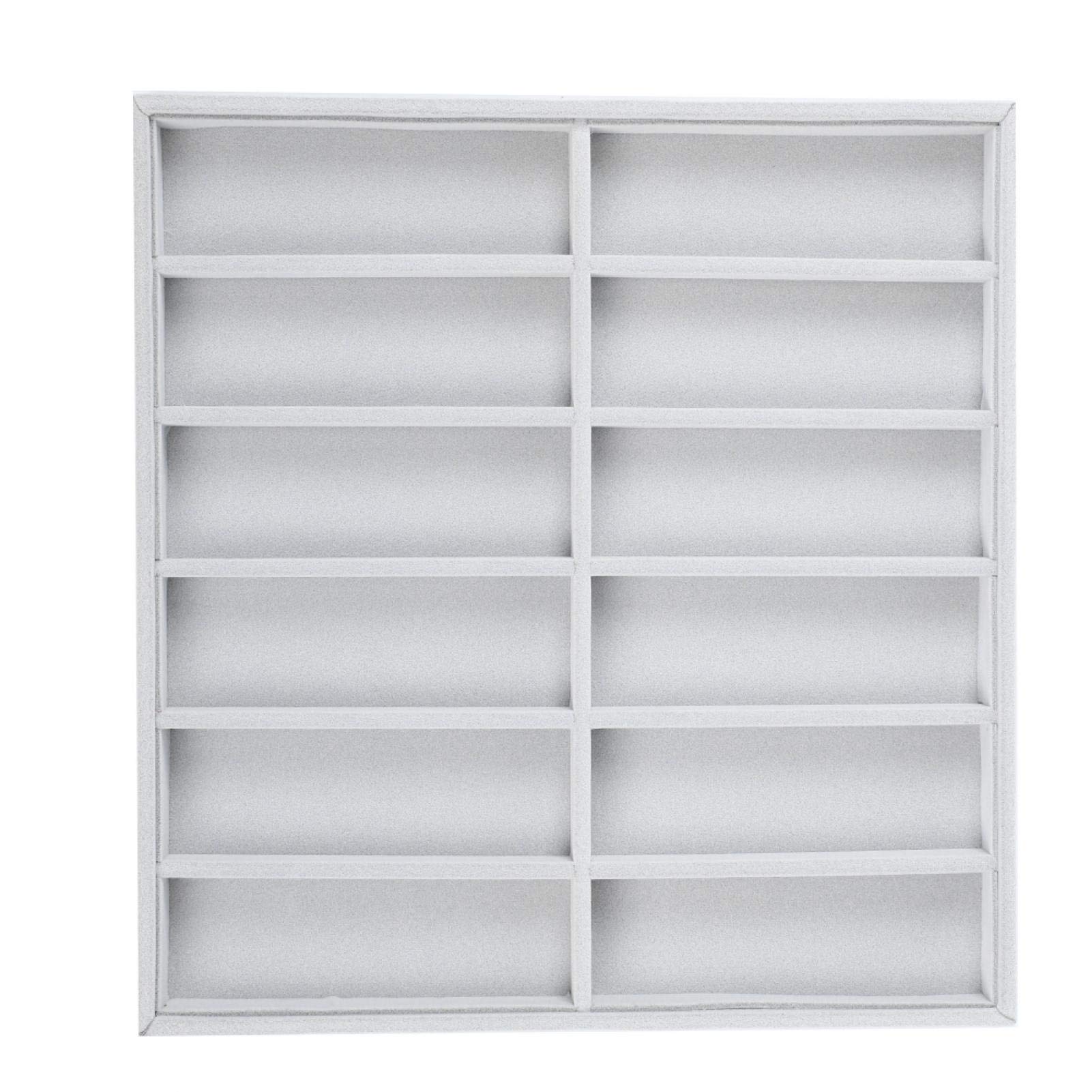 Tiiyee Organizador de Gafas, Organizador Gafas Caja 12Rejillas para Gafas Sol Bandeja Exhibición Terciopelo Las Lentes Clasificación Sol la Almacenamiento Colección Joyas