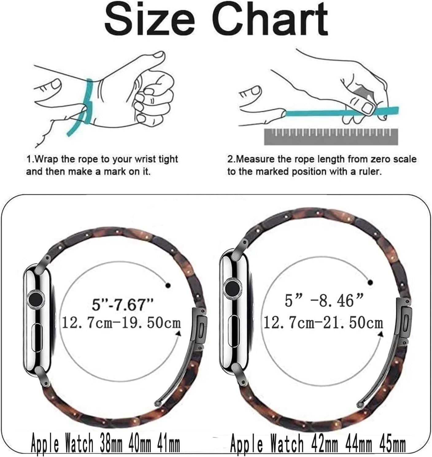 Omter Band with Case Compatible with Apple Watch 49mm 46mm 45mm 44mm 42mm 41mm 40mm 38mm,Women Men Fashion Resin Strap Bumper for iWatch Ultra 2/1 Series 10/9/8/7/SE/6/5/4,Series 3/2/1 - Image 6