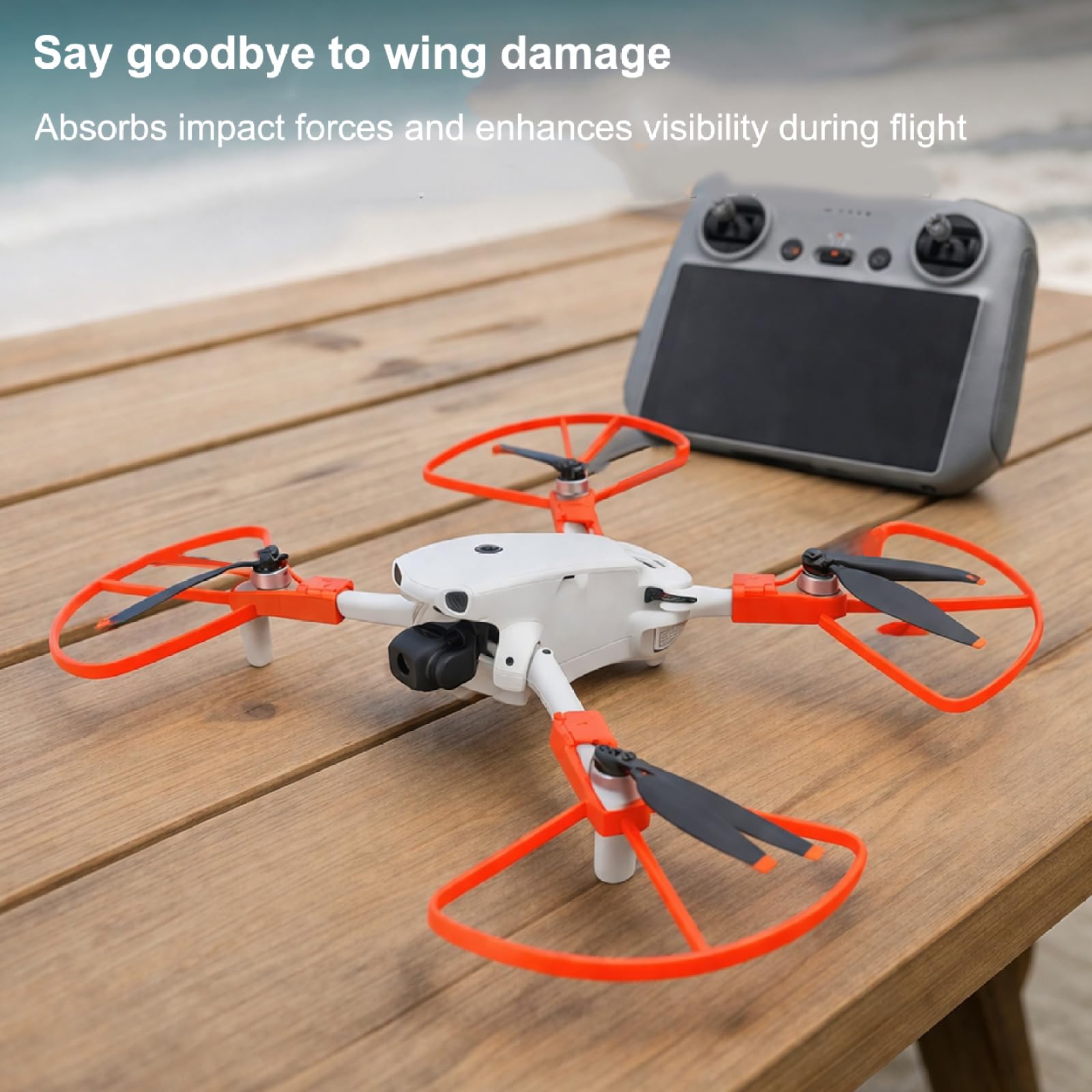 Dla DJI Lito X1 Lekkie pierścienie na śmigła, osłona ochronna, odporna na zarysowania i uderzenia, przenośna osłona ostrza Drone LITO 1/LITO X1 (pomarańczowy)