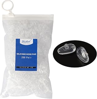（250 Pair）Air Nose pad Silicone Material Eyeglasses Part Screw in and Push in Slip-on Soft for Eyewear Shop and Eye Hospital by Dhoptical (14MM Screw in 250 Pair)