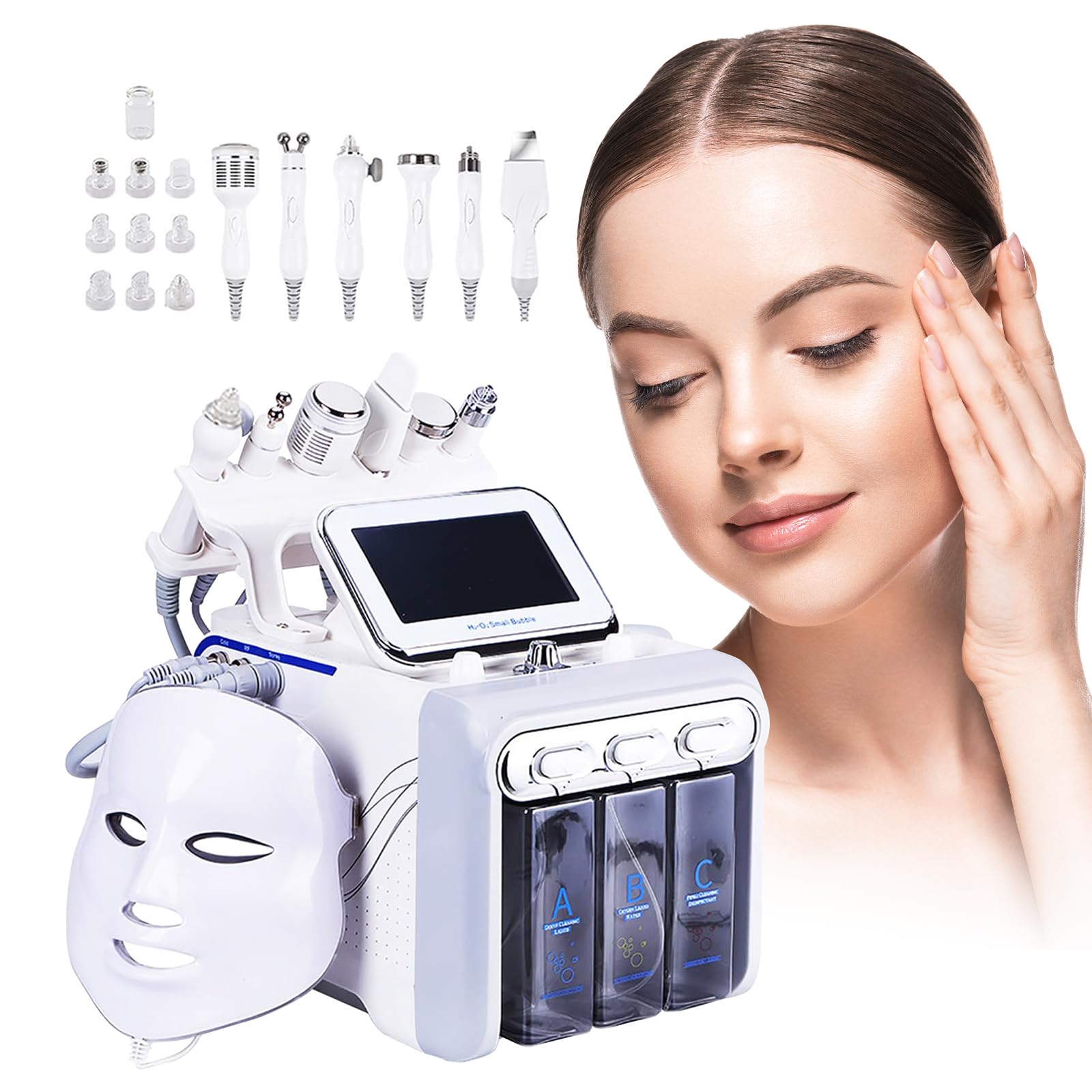 Hydrafacial 7 En 1 Machine à Oxygène à Hydrafacial Profession Nettoyage En Profondeur Microdermabrasion Exfoliante Petit Appareil De Beauté à Bulles éliminer Les Rides Dermabrasion