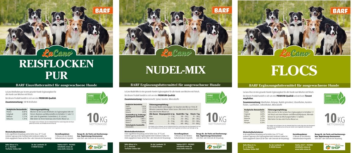 10 kg LuCano Gemüseflocken Mix für Hunde | Barf Ergänzungsfutter | Gemüsemischung | Trockengemüse