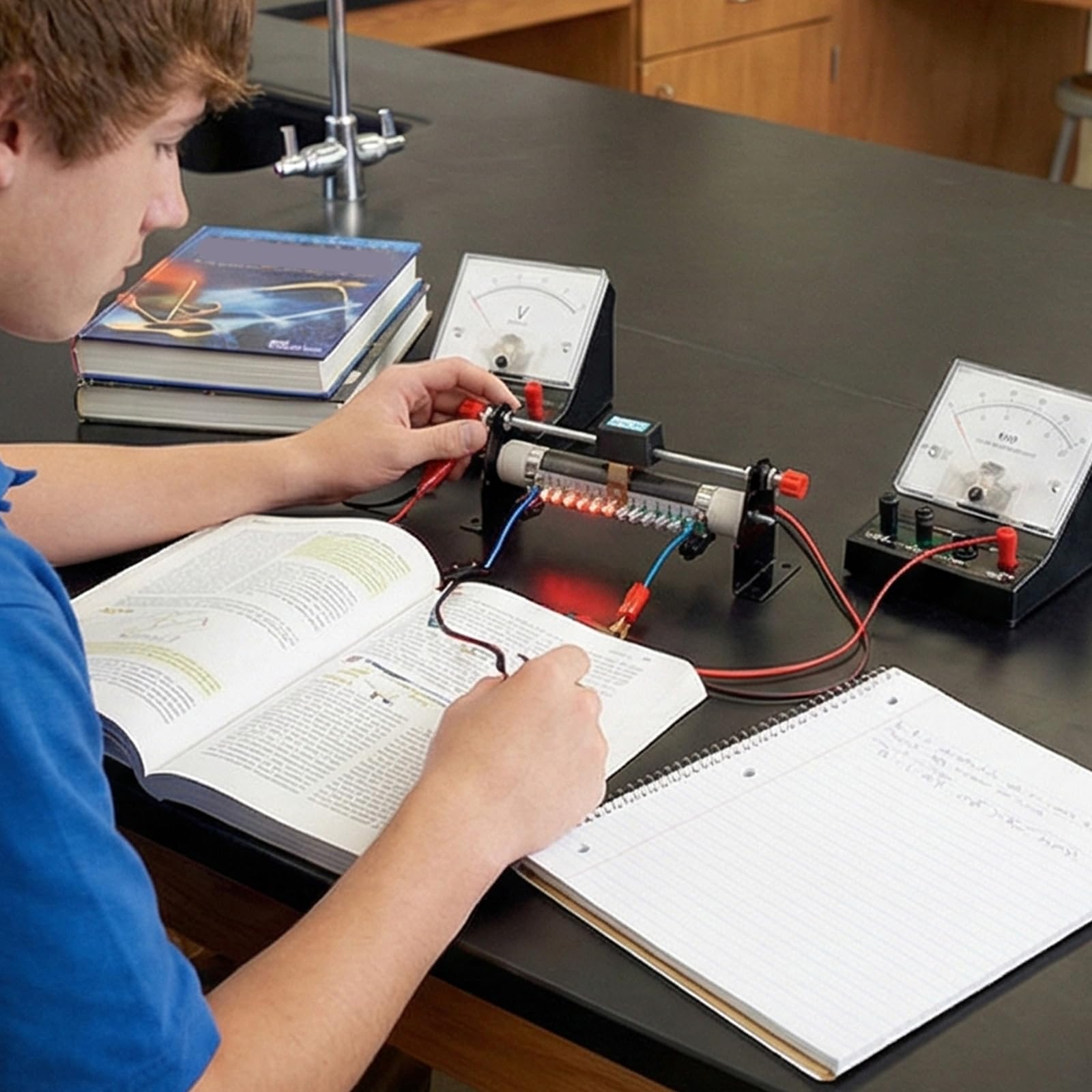 Set di strumenti per simulatore di reostato per l'educazione fisica, che consente un controllo preciso di corrente e tensioni in scenari di prova, reostato scorrevole per test di circuito