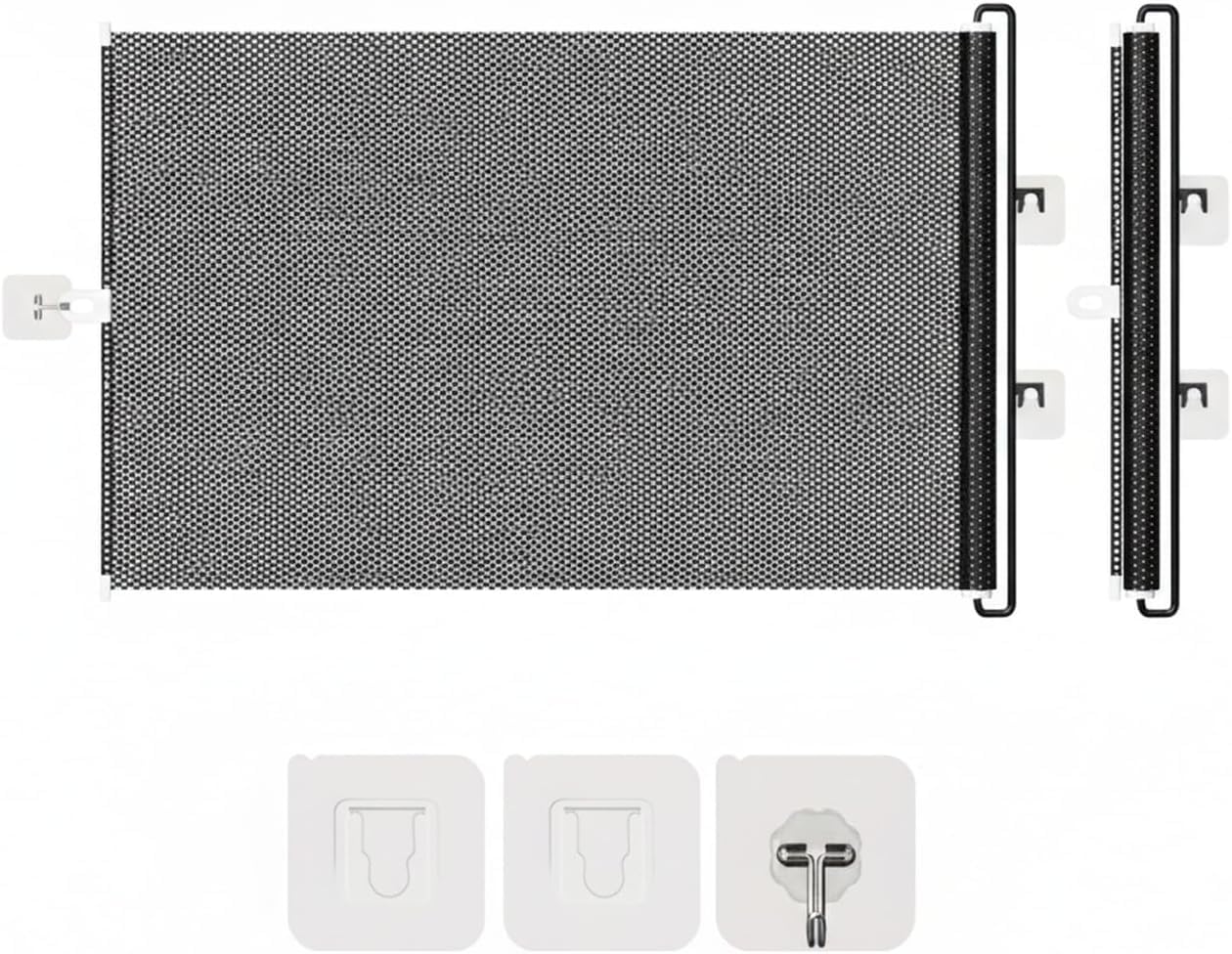 Barrière De Sécurité Rétractable Et Réglable pour Animaux De Compagnie, en Maille PVC Durable pour Portes Et Escaliers, Convient Aux Largeurs De 120 à 140 Cm, Idéale pour Les Chiens Et Les Chats.