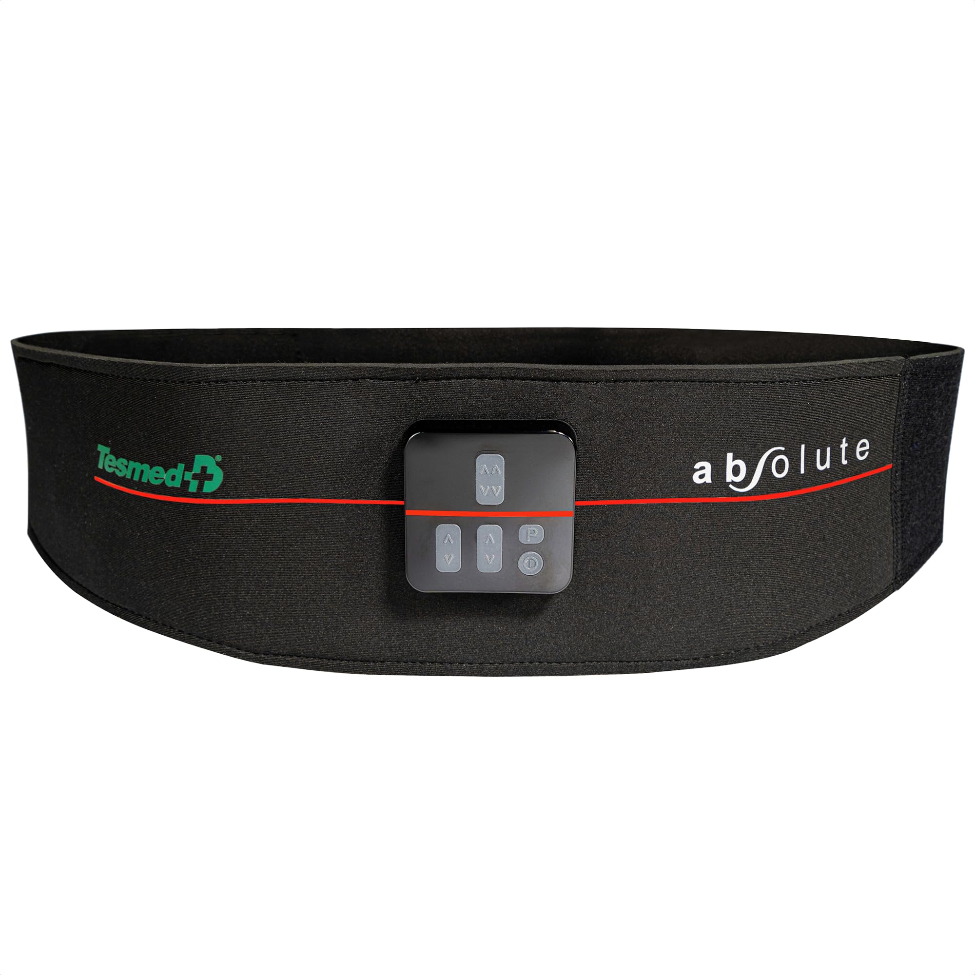 TESMED Absolute: Elektrischer EMS-Bauchmuskeltrainer-Gürtel. EMS-Trainingsgerät für zentrale und seitliche Elektrostimulation des Bauches. Unisex, Wiederaufladbar, Made in Italy.