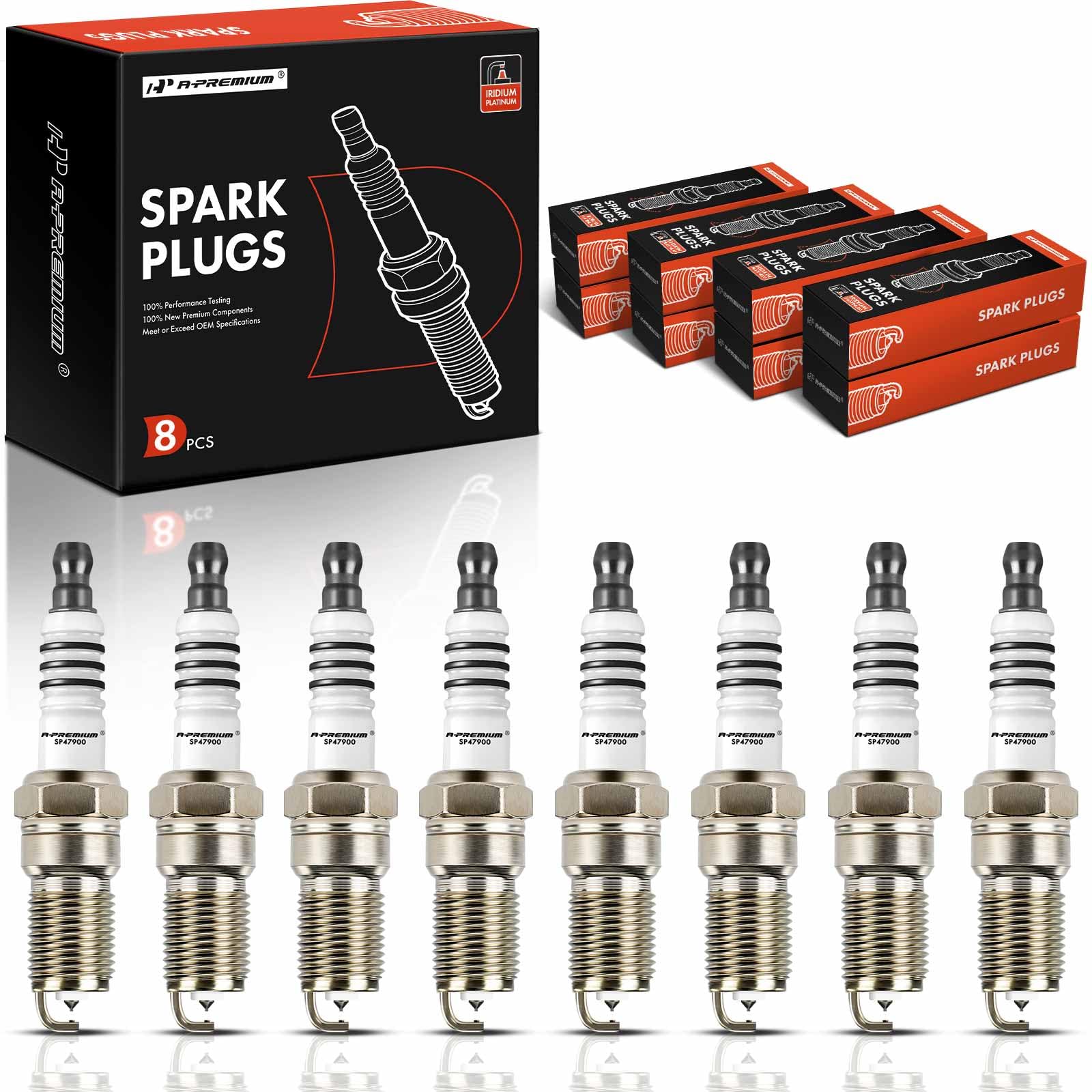 A-Premium Iridium & Platinum Spark Plugs (8-Pack)