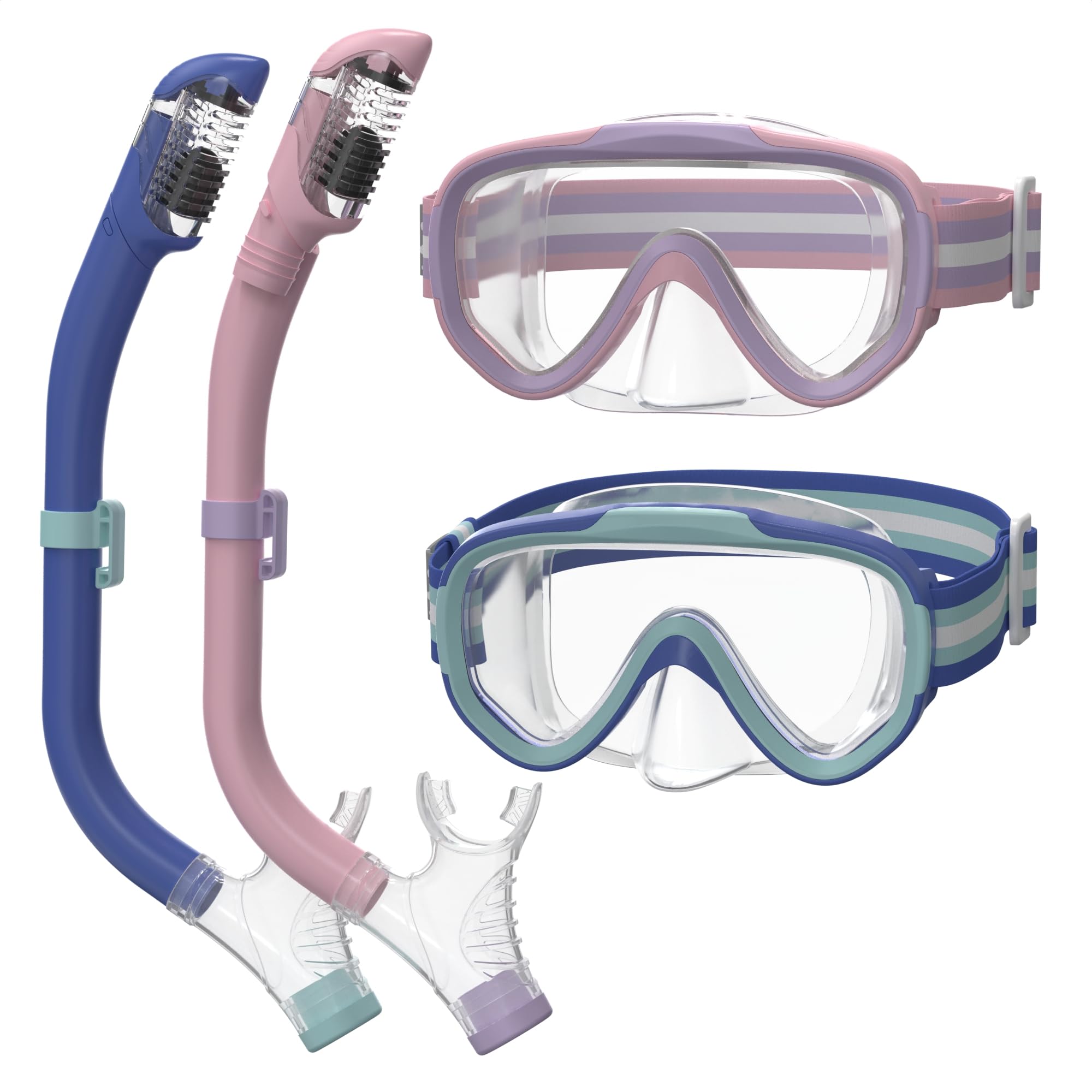 ACURE Taucherbrille Kinder 3-12 Jahre, Antibeschlag Schwimmbrille Schnorchelmaske mit Nase & Stoffband, Tauchmaske zum Tauchen & Schnorcheln für Jungen Mädchen