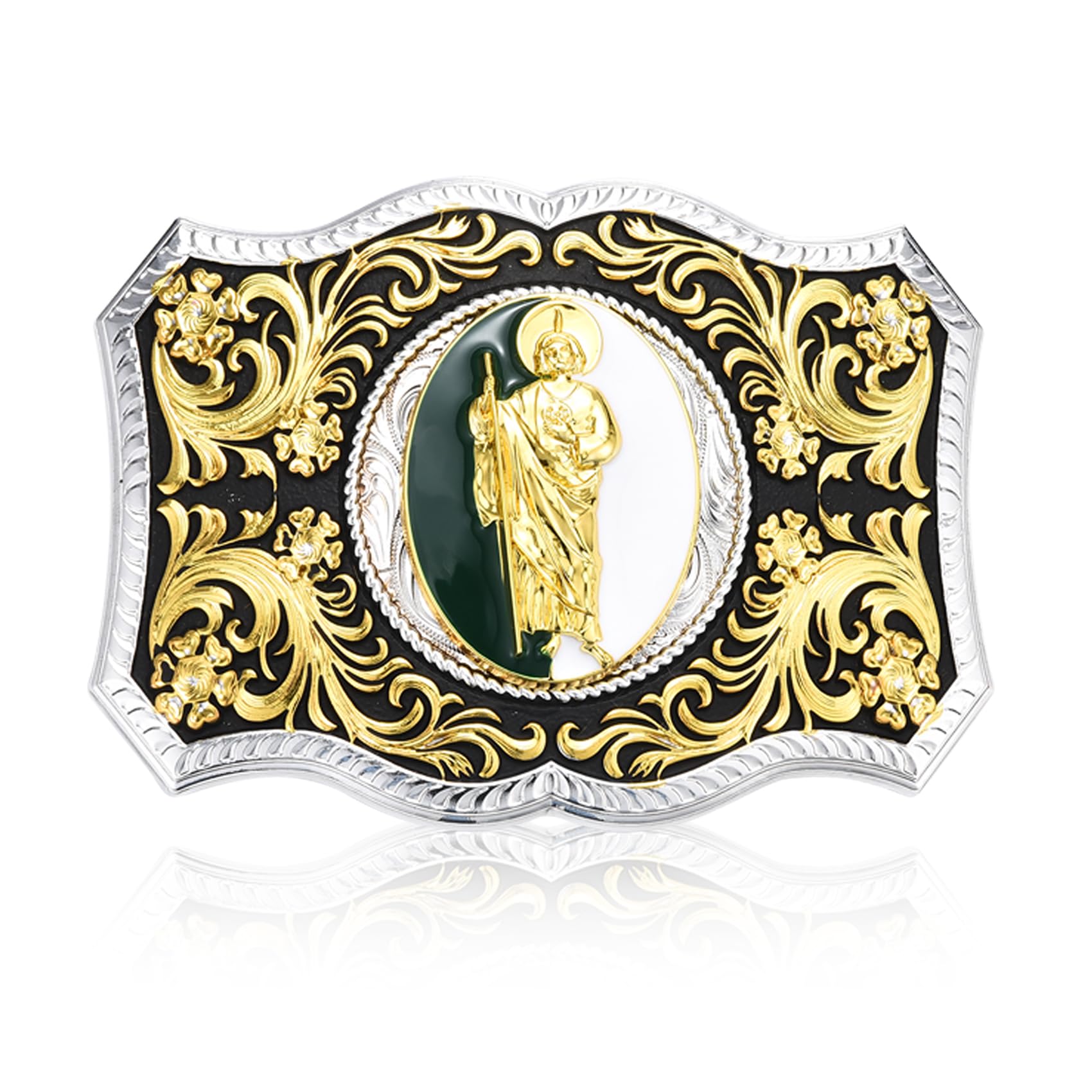 Western Cowboy Belt Buckle for Men Women, Solid Metal Vintage Rodeo Horse Belt Buckles Mens Jean's Accessory