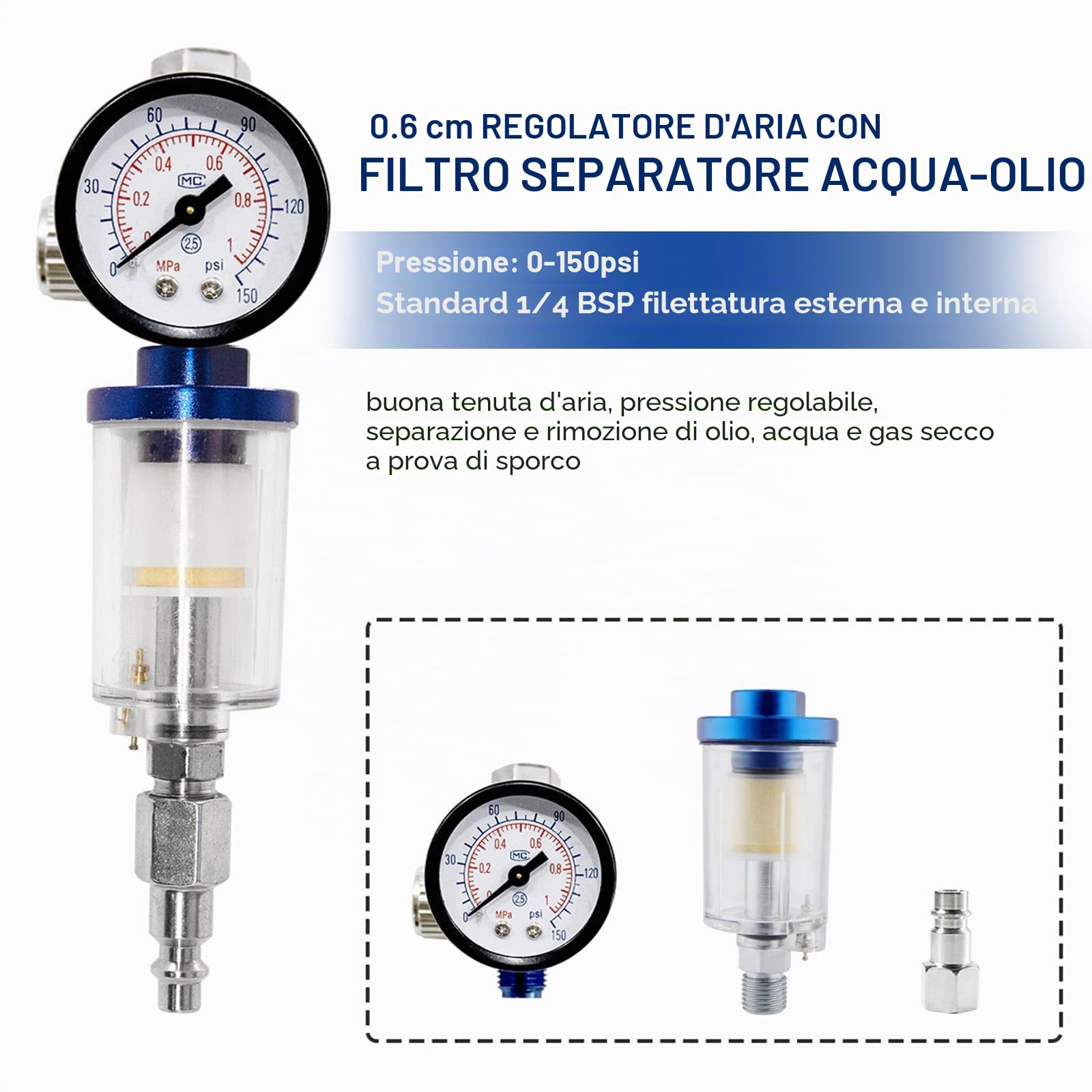 R500 LVLP - Pistola a spruzzo per verniciatura ad aria compressa con 3 ugelli da 1,3/1,5/1,7 mm, pistola a colori per auto e casa, pittura fai da te, con accessori a spruzzo, facile da usare