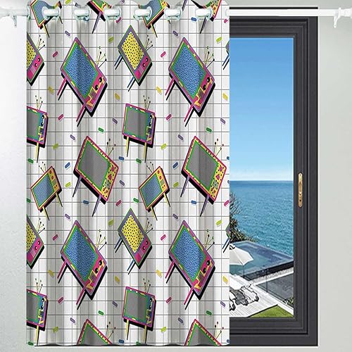 Miniatura 7 de Cortina para Dividir Habitacion - Puertas de acordeón azul para habitación de niños de 72 pulgadas de ancho x 98 pulgadas de alto, 1 panel