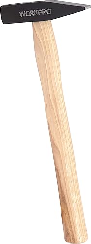 WORKPRO Martillo de maquinistas W041017 con mango de madera dura, acero al carbono forjado en caída (paquete individual)