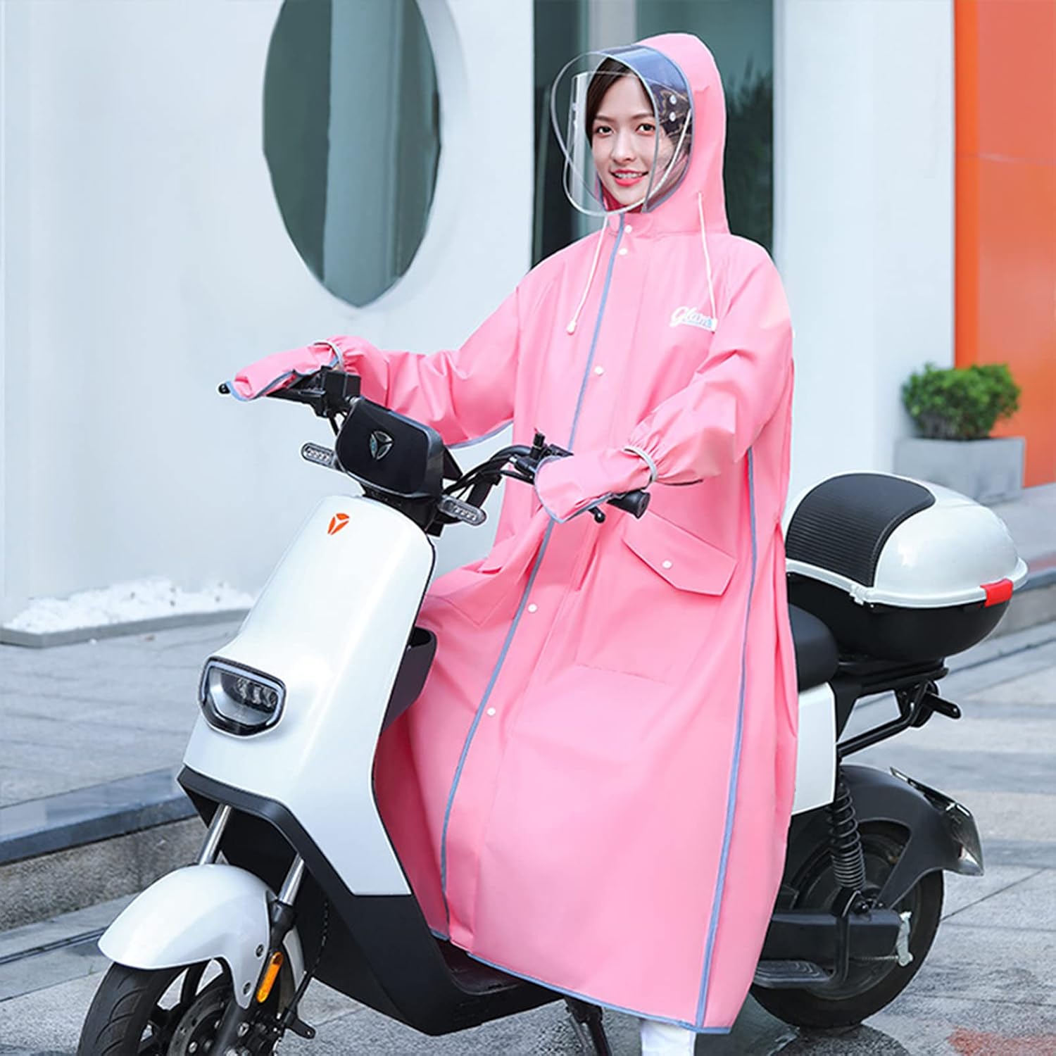 Universal Portable Raincoat, EVA Rain Ponchos for Men and Women, Adults Reusable Rain Suit Long Sleeve Rain Gear