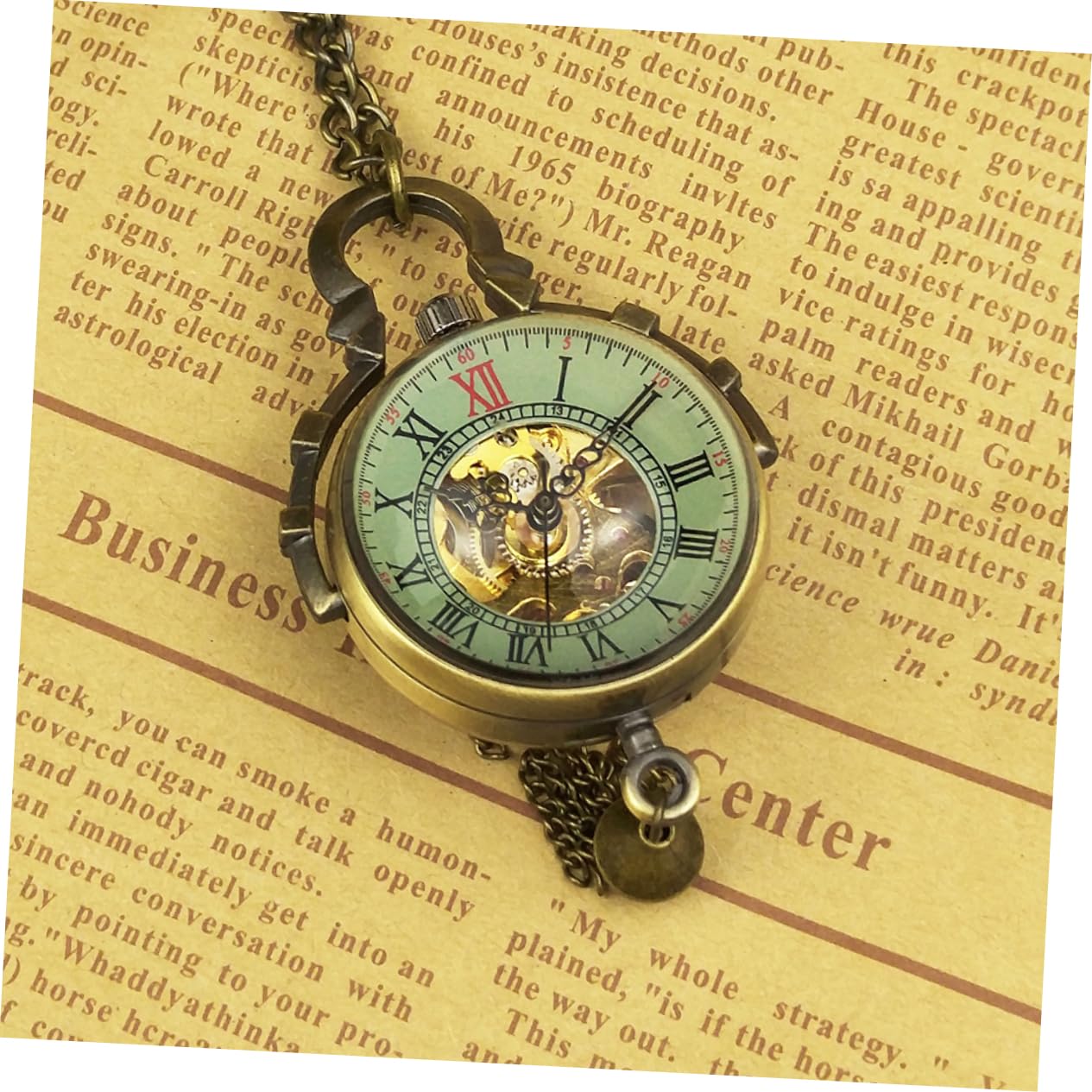 VANZACK Reloj de Bolsillo Colgante Mecánico Retro Collar para Adultos