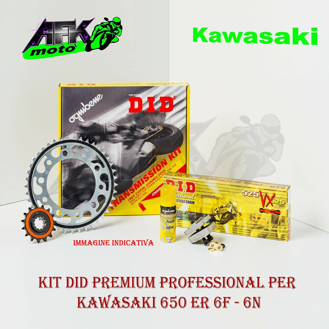 Kit Trasmissione DID Pignone+Corona+Catena 650 ER-6N dal 2005-2006-2007-2008-2009-2010-2011-2012-2013-2014-2015-2016