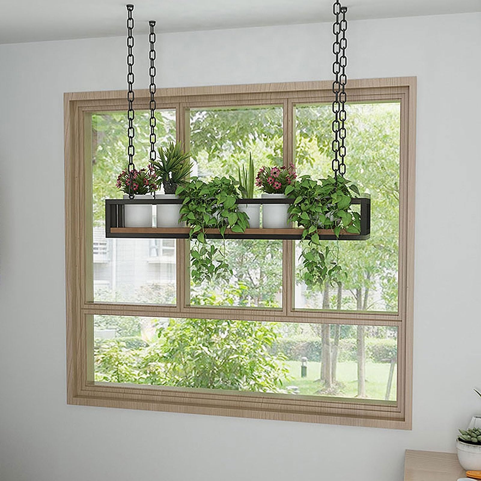 Étagère de rangement au plafond pour cuisine et bar présentoir plantes