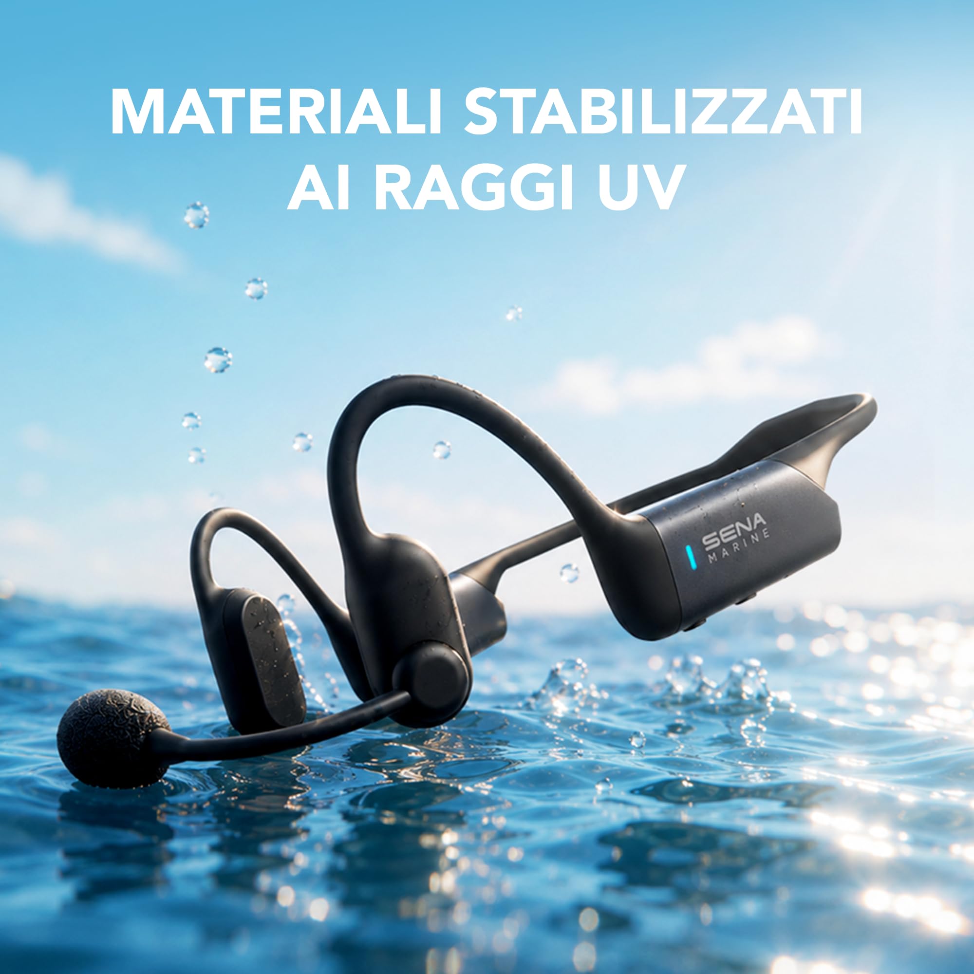 Sena Nautitalk Open Cuffie da Comunicazione Mono-Orecchio con Mesh